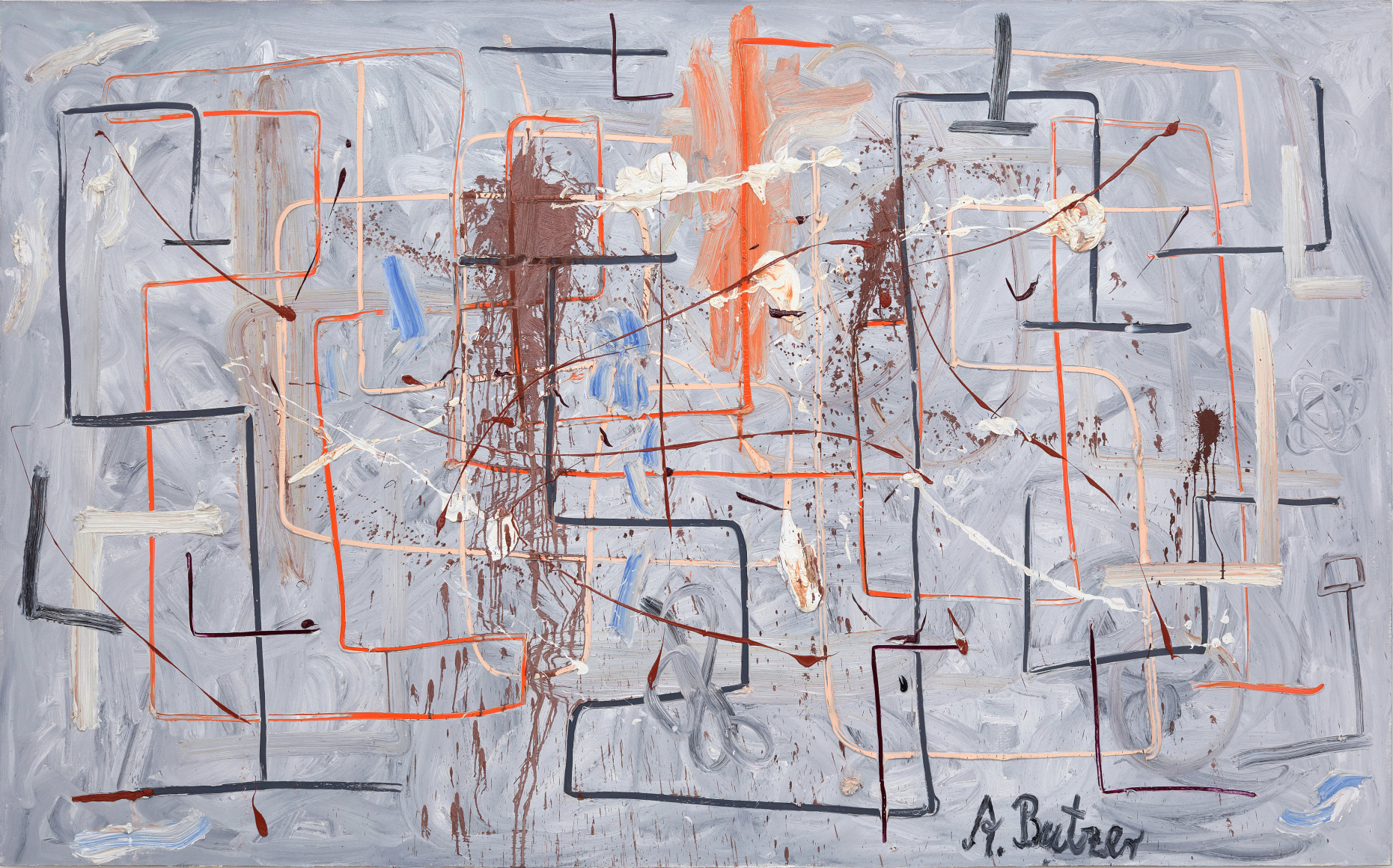André Butzer Untitled, 2008 Oil on canvas 71 x 114 in 180.3 x 289.6 cm (AB08.005)