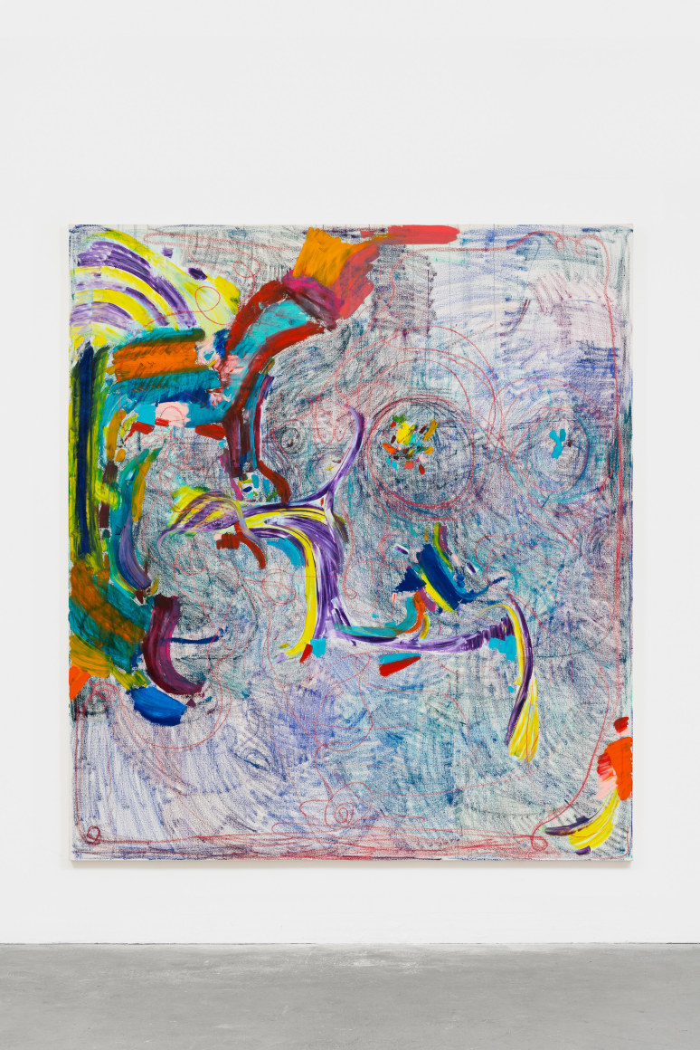 Joanne Greenbaum Untitled, 2014 Oil on canvas 90 x 80 in 228.6 x 203.2 cm (JGR21.006)