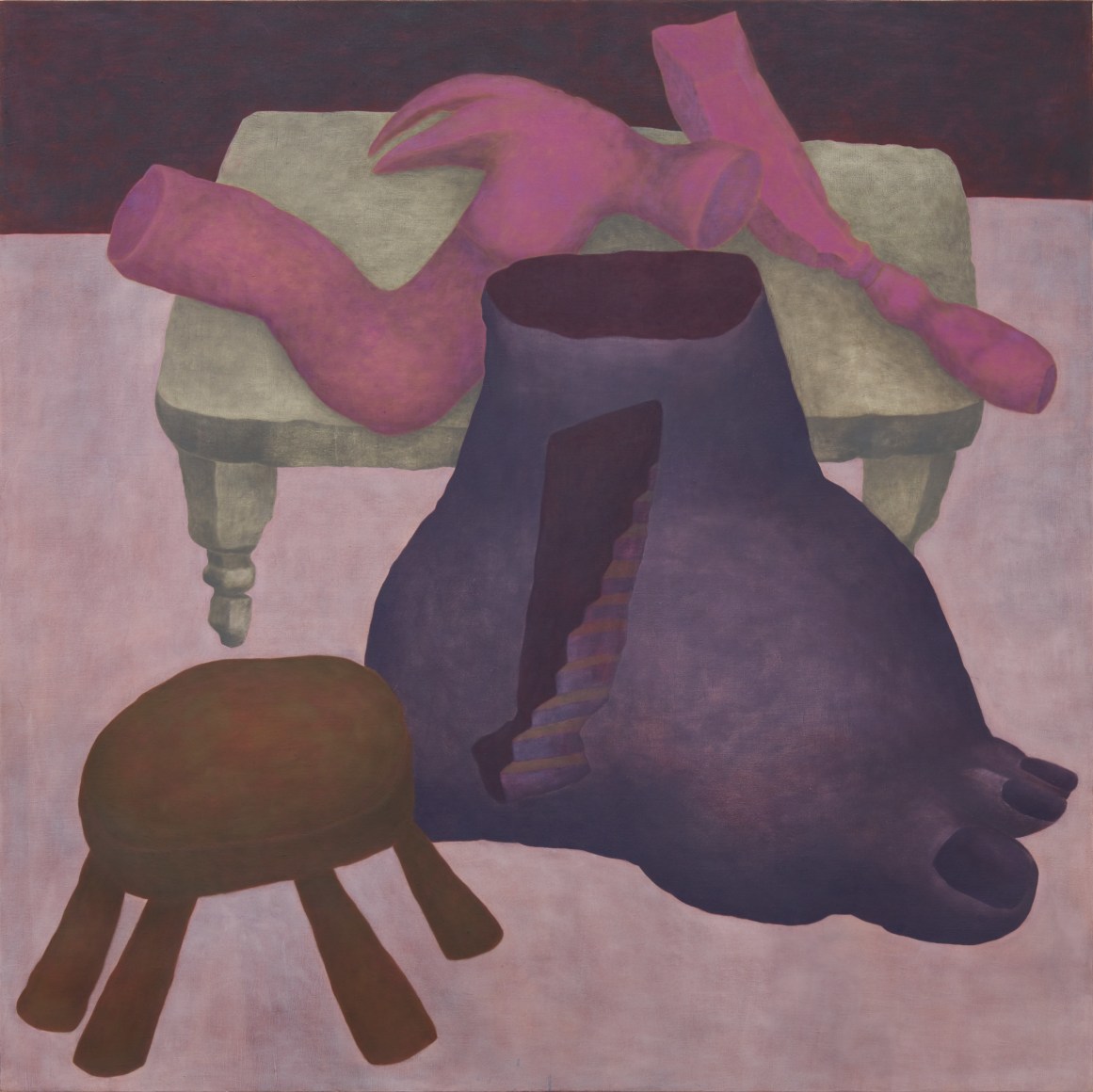 Ginny Casey Foot Stairway, 2017 Oil on linen 72 x 72 in 182.9 x 182.9 cm (GC17.015)