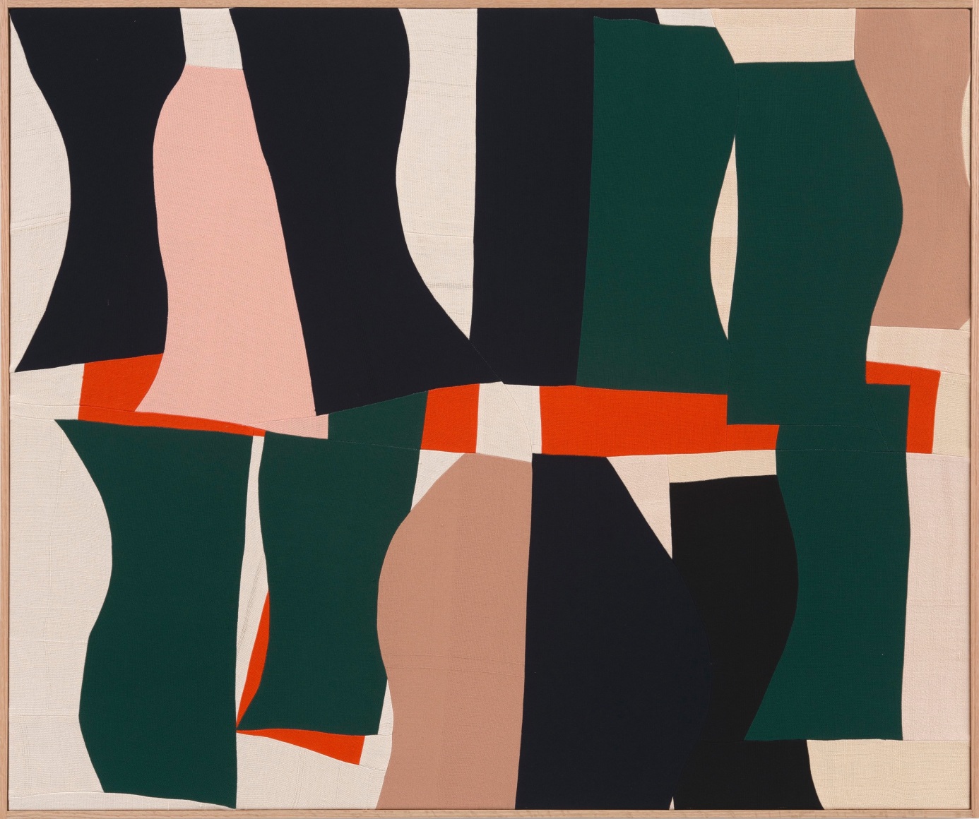 Ethan Cook Alliteration, 2024 Hand woven cotton, framed 51 1/4 x 61 1/8 in (framed) 130.2 x 155.3 cm (framed) (ECO24.004)