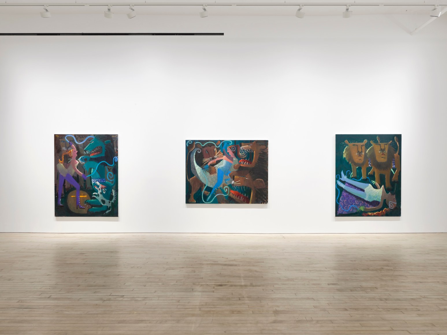 Installation view of Kyle Staver, The Greatest Show on Earth, Nino Mier Gallery, Tribeca, November 7 &ndash; December 16, 2025