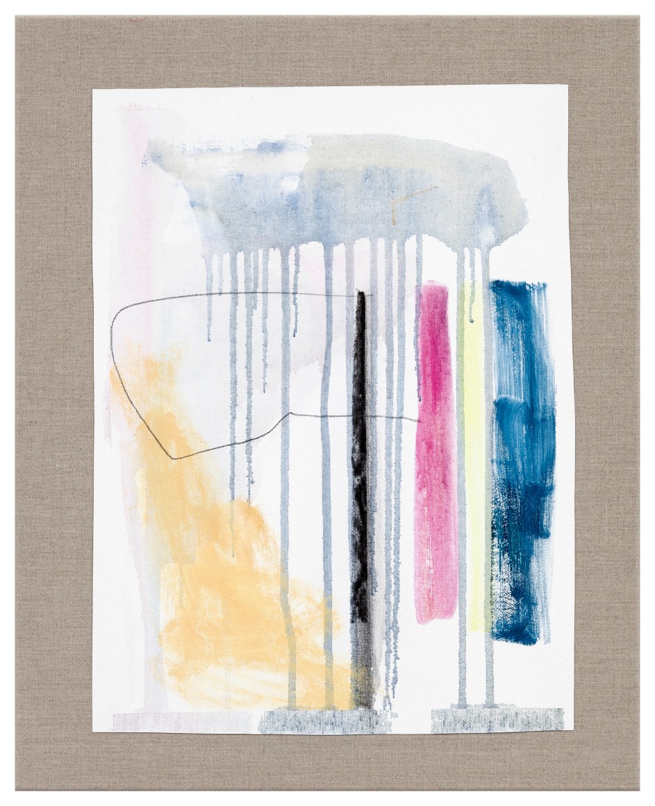 Andreas Breunig Underpressed paintings (frag_07), 2021 Acrylic, oil, charcoal and graphite on canvas on canvas 22 1/8 x 17 3/4 in 56 x 45 cm (ABR22.003)