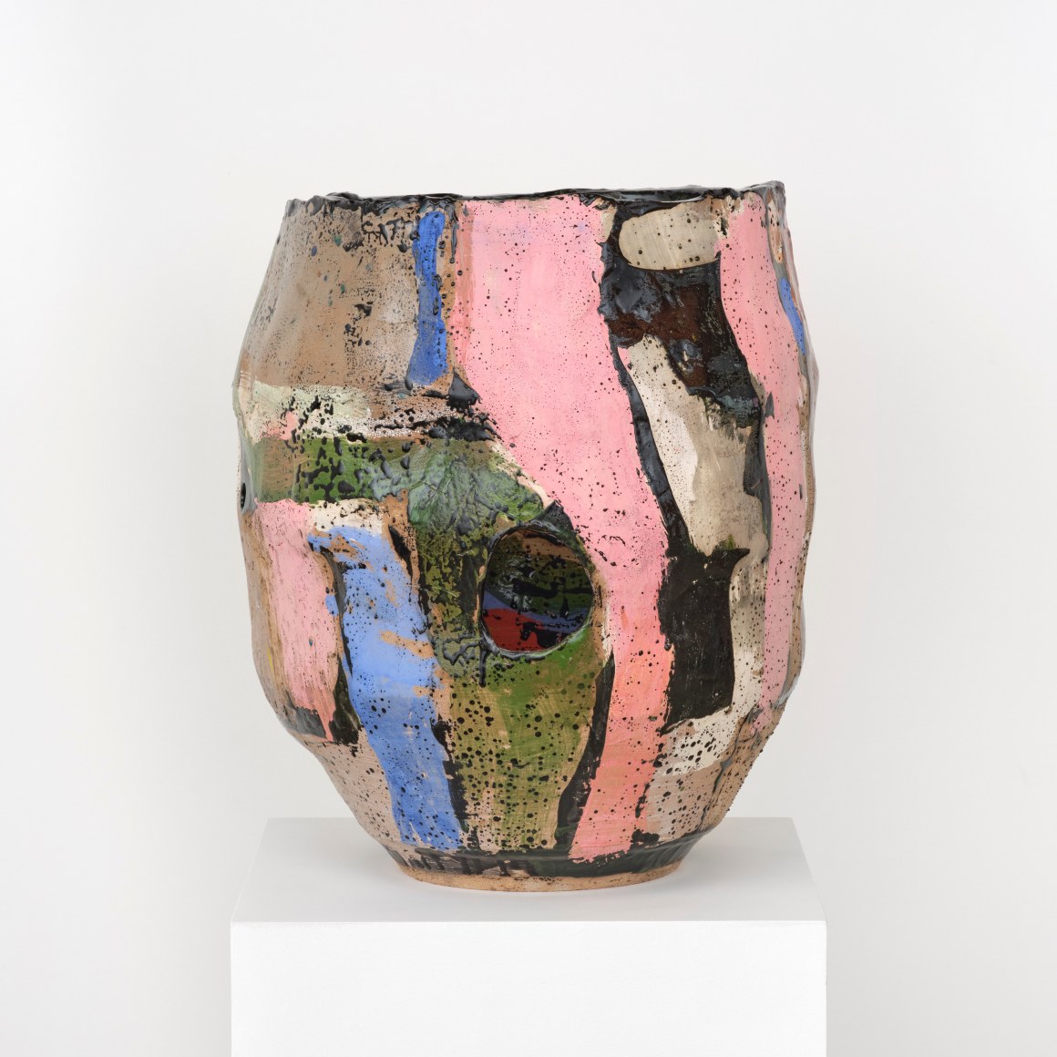 Roger Herman, Big Bowl, yellow, pink, beige, 2024