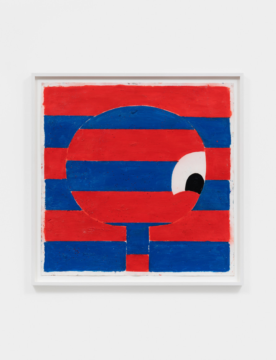 Nel Aerts Untitled, 2022 Oil stick and glitter on paper 30 1/8 x 30 1/8 in (framed) 76.5 x 76.5 cm (framed) (NAE22.008)