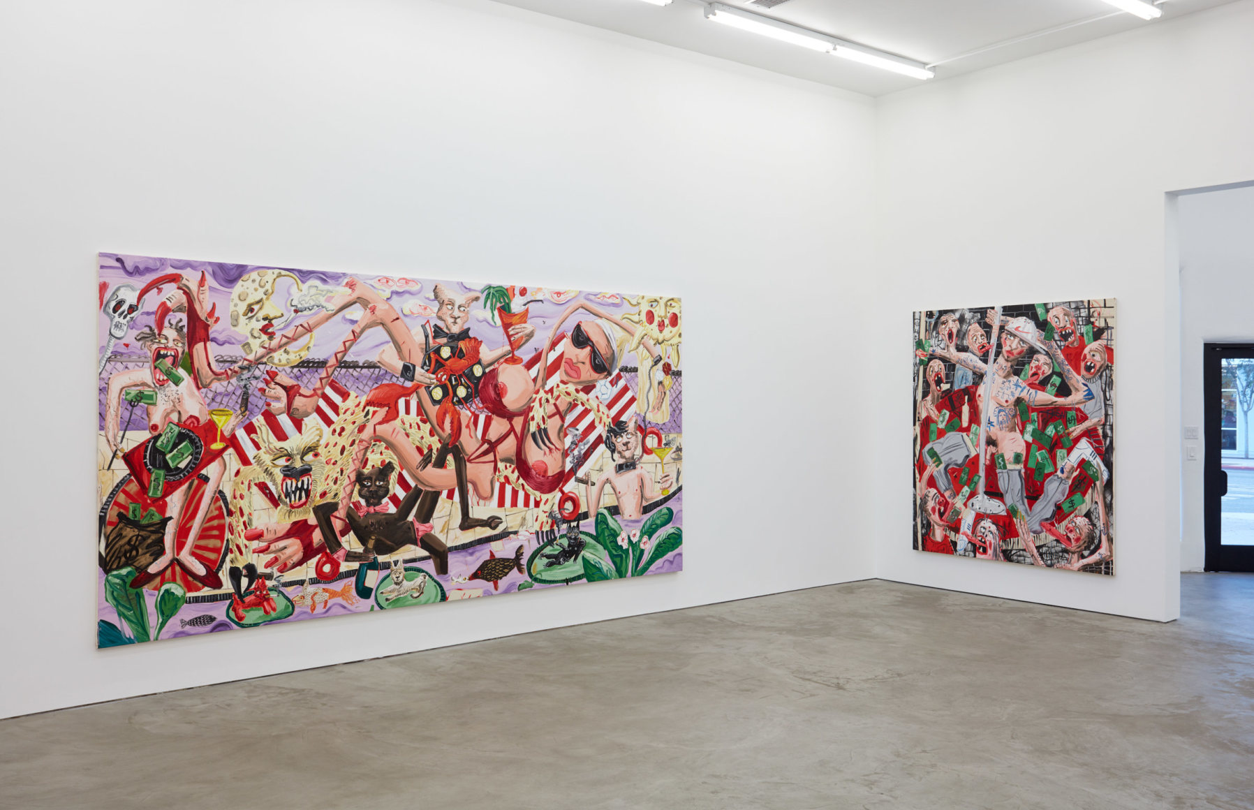 Installation View of "Hollyweed" and "White Lightning"