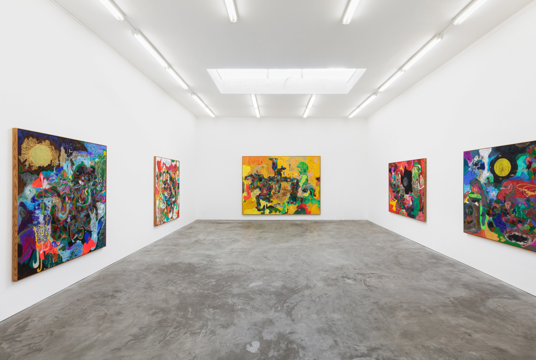 Installation Shot 1 of Michael Bauer: Caves and Gardens (May 20&ndash;June 30, 2020). Nino Mier Gallery, Los Angeles, CA