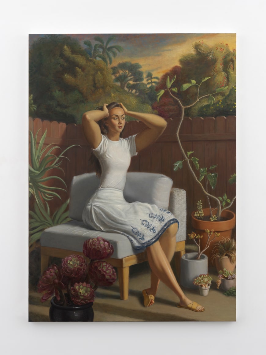 Jansson Stegner Backyard, 2024 Oil on linen 72 x 52 in 182.9 x 132.1 cm (JAS25.004)