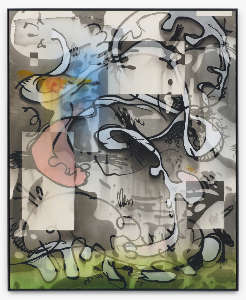 Jan-Ole Schiemann, Idyll (II), 2017. Ink and acrylic on canvas, 63 x 51 1/8 in, 160 x 130 cm (JS17.021)