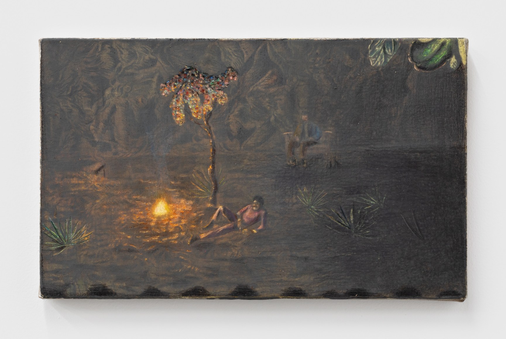 Marin Majic One More Night, 2020 Colored pencil, oil color, marble dust on linen 8 x 13 in 20.3 x 33 cm (MMA21.007)
