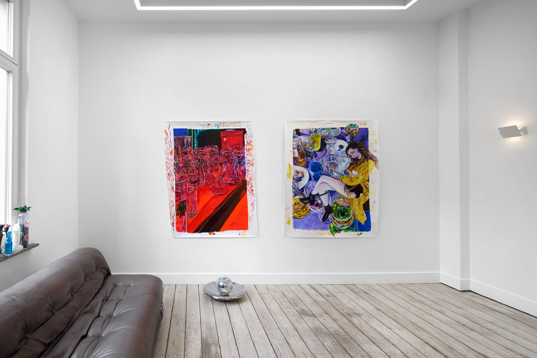Installation view of Giulia Messina, The statue kissed me but no one was looking at us, Nino Mier Gallery, Brussels, June 13 – July 19, 2025