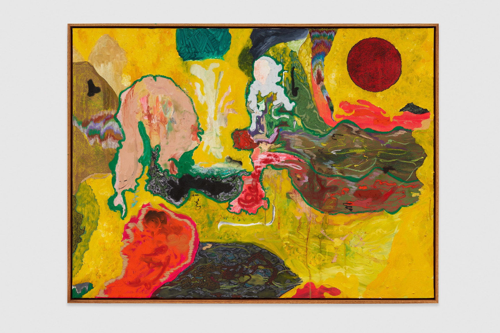 Michael Bauer Exhale (Ether-Mother), 2022 Signed at the back Oil, acrylic, and pastels on canvas 30 x 40 in (framed) 76.2 x 101.6 cm (framed) (MBA22.013)