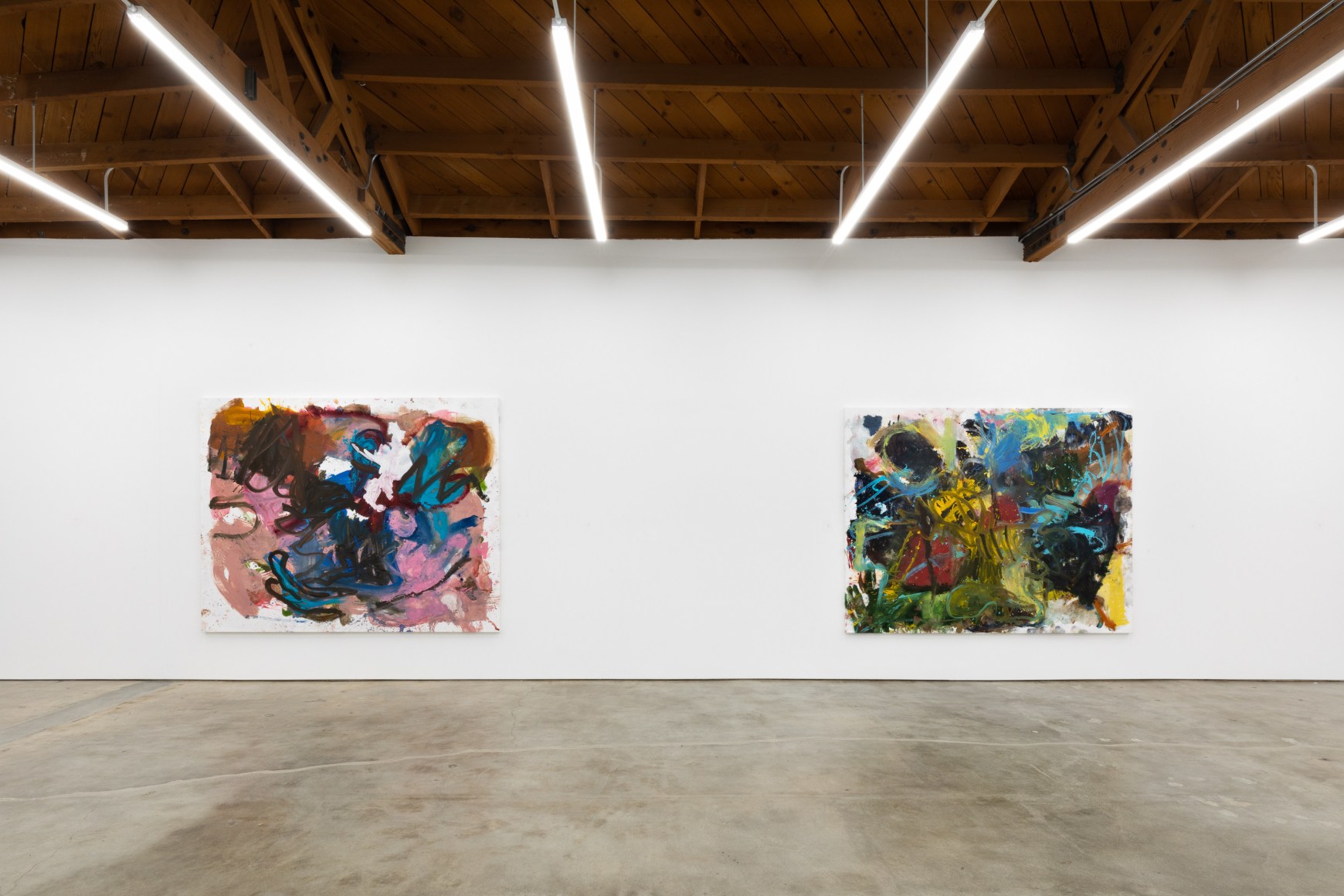 Installation View of "I'm Staying Away If I Can" and "Traeumerei"