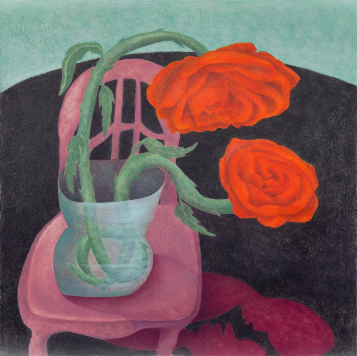 Ginny Casey Shadow Pursuit, 2023 Oil on canvas 24 x 24 in 61 x 61 cm (GCA23.002)