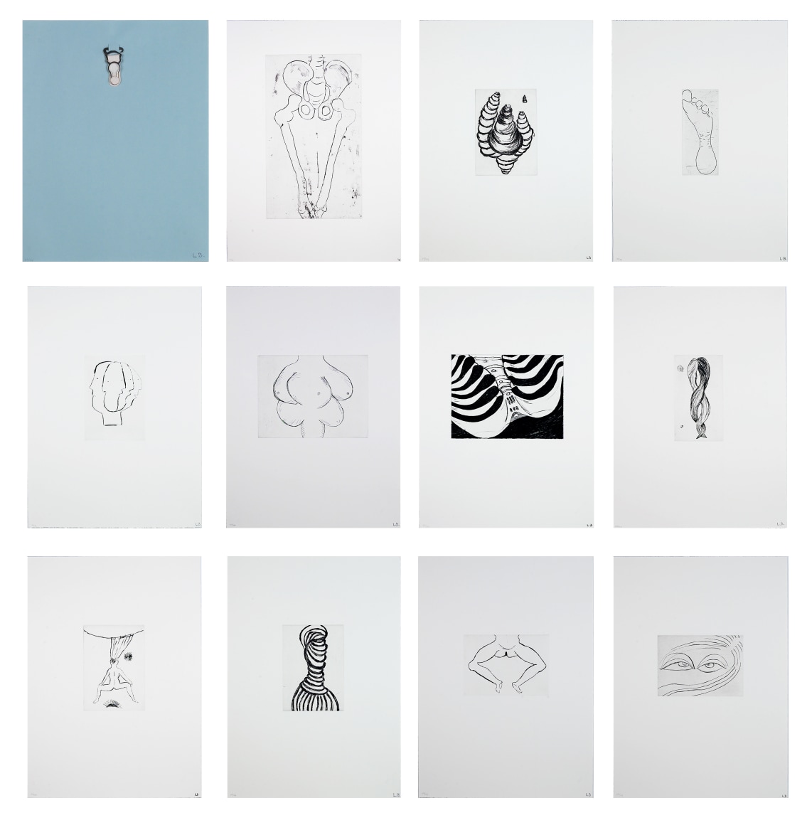 Anatomy, 1989-90 Portfolio of 11 etchings and drypoints with 1 multiple