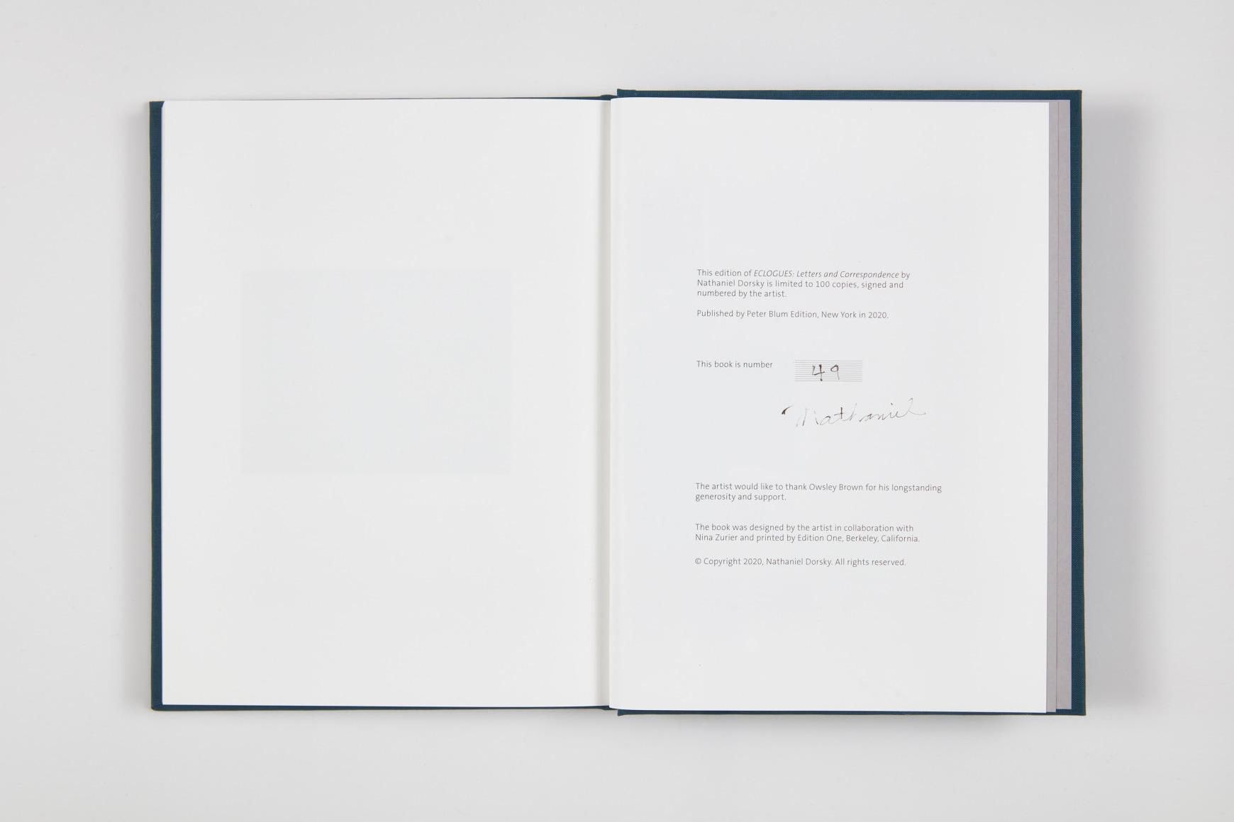 NEW PUBLICATION ECLOGUES: Letters and Correspondence, 2020