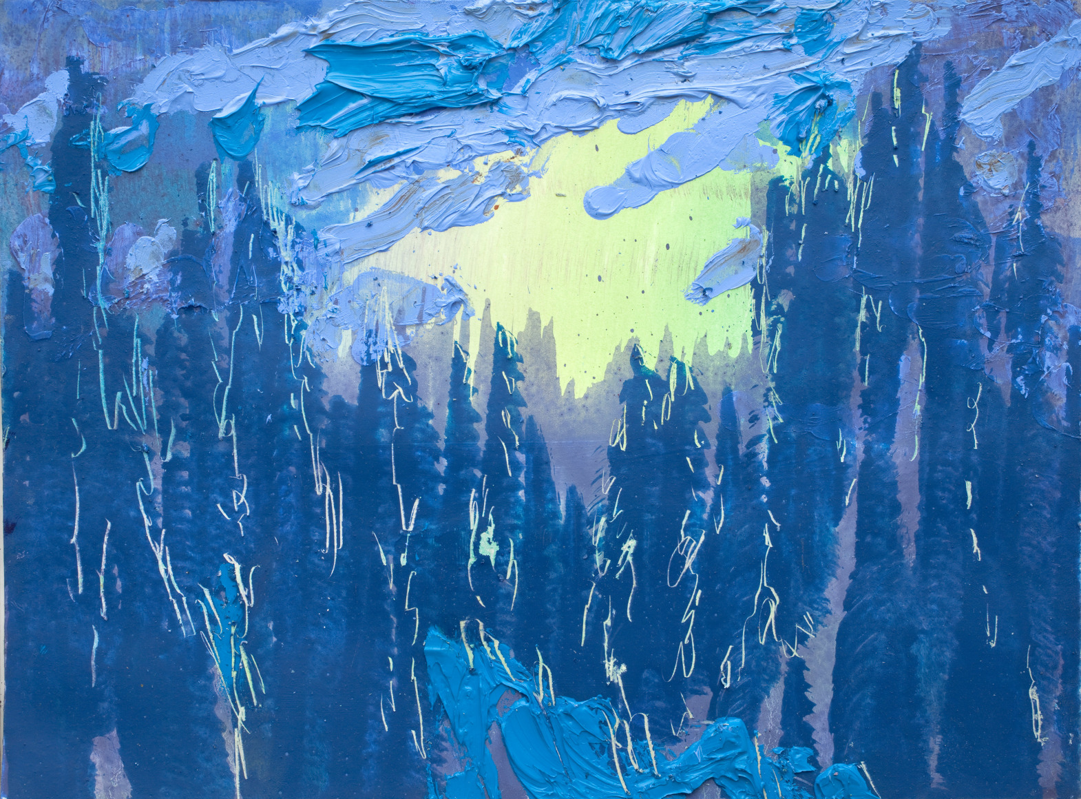 Untitled, 2019 Egg tempera and oil on paper