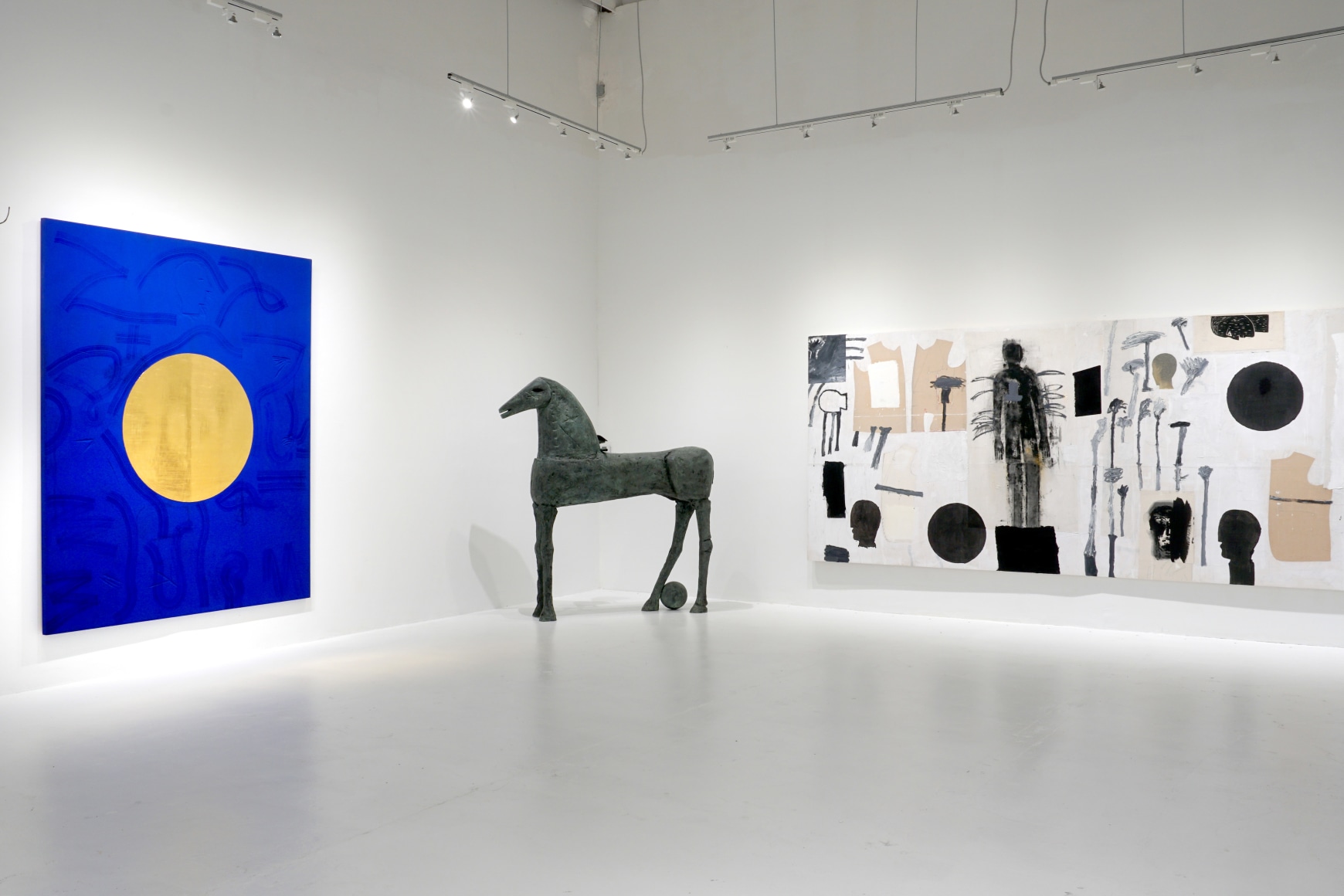 Installation views,&nbsp;Mimmo Paladino: Painting and Sculpture, October 18, 2023 - April 27, 2024, The Margulies Collection at the Warehouse