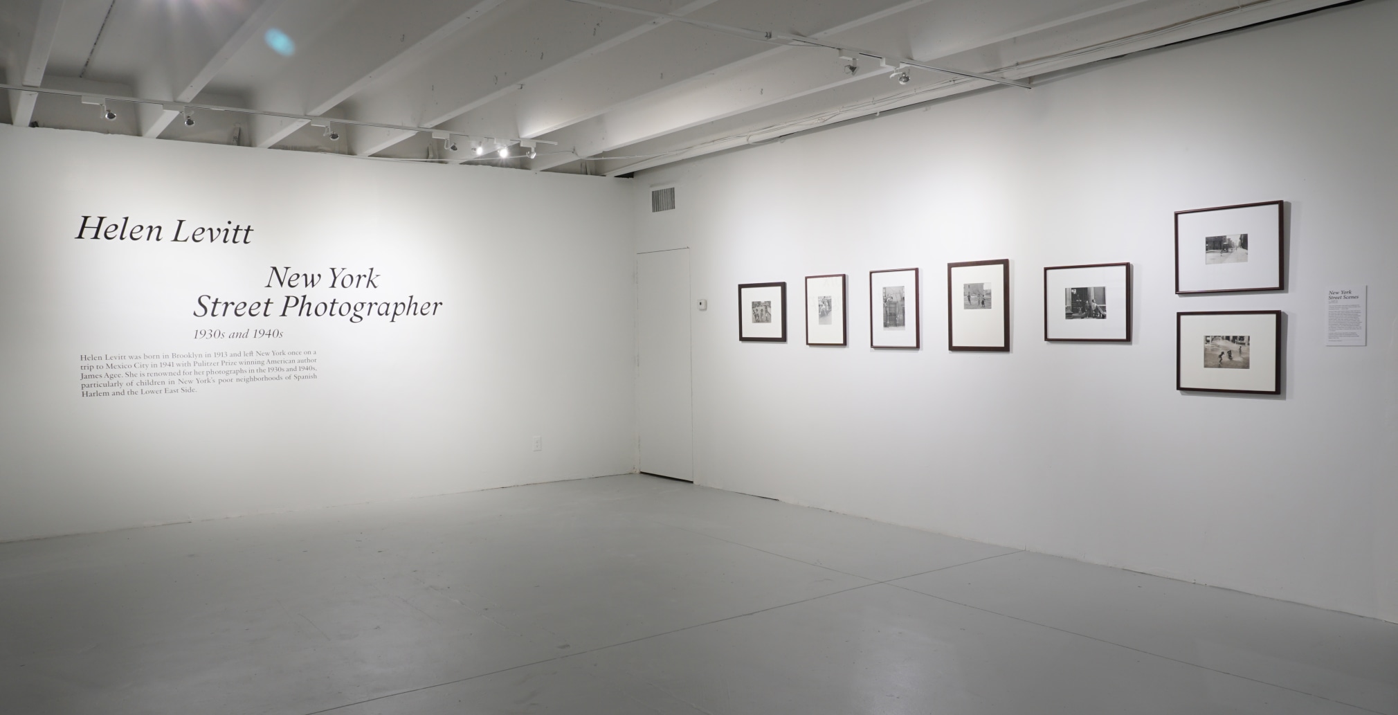 Installation view,&nbsp;Helen Levitt New York Street Photographer 1930s and 1940s,&nbsp;October 18, 2023 - April 27, 2024, The Margulies Collection at the Warehouse