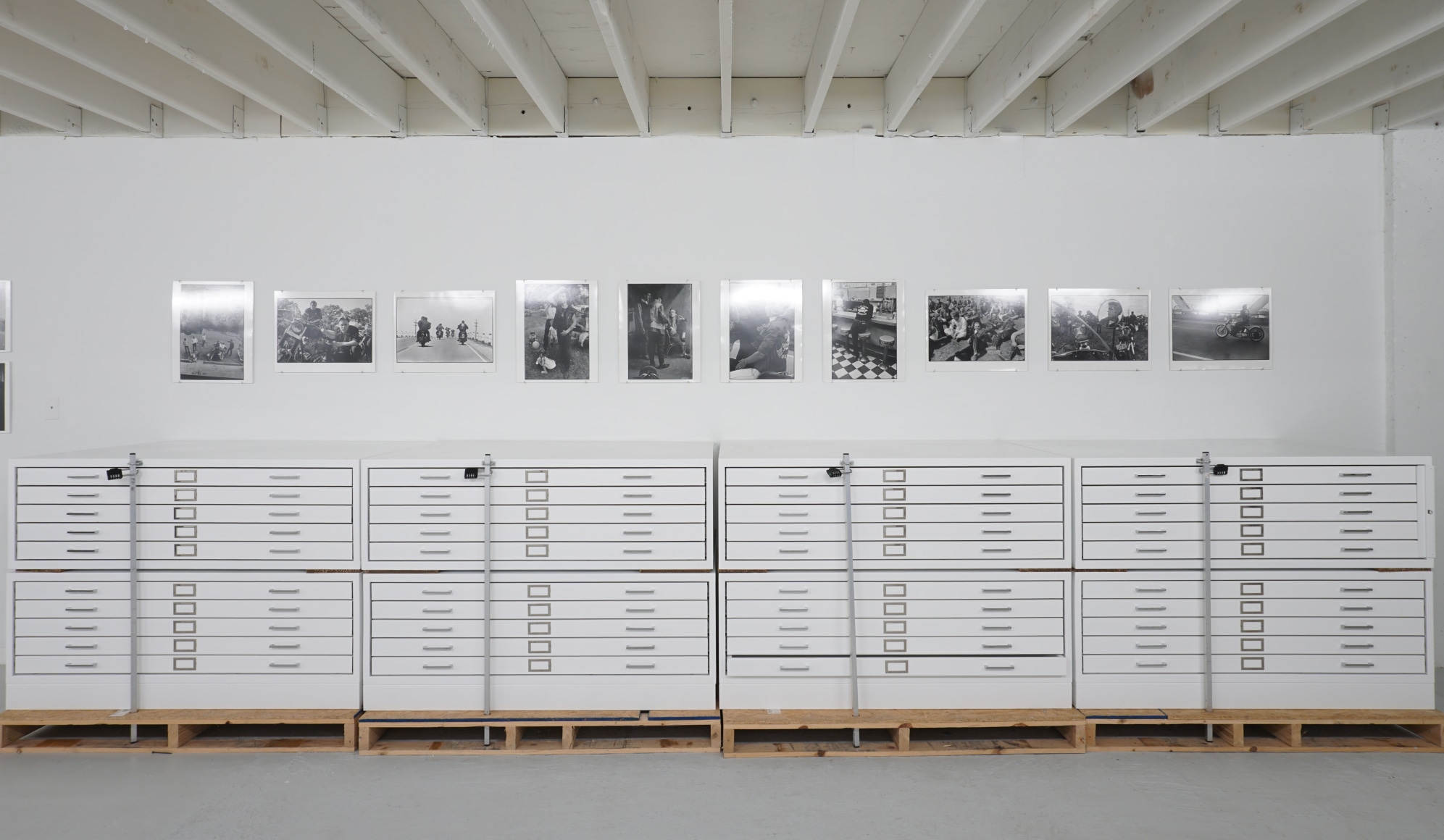 Installation view,&nbsp;Danny Lyon: 100 Photographs,&nbsp;October 18, 2023 - April 27, 2024, The Margulies Collection at the Warehouse