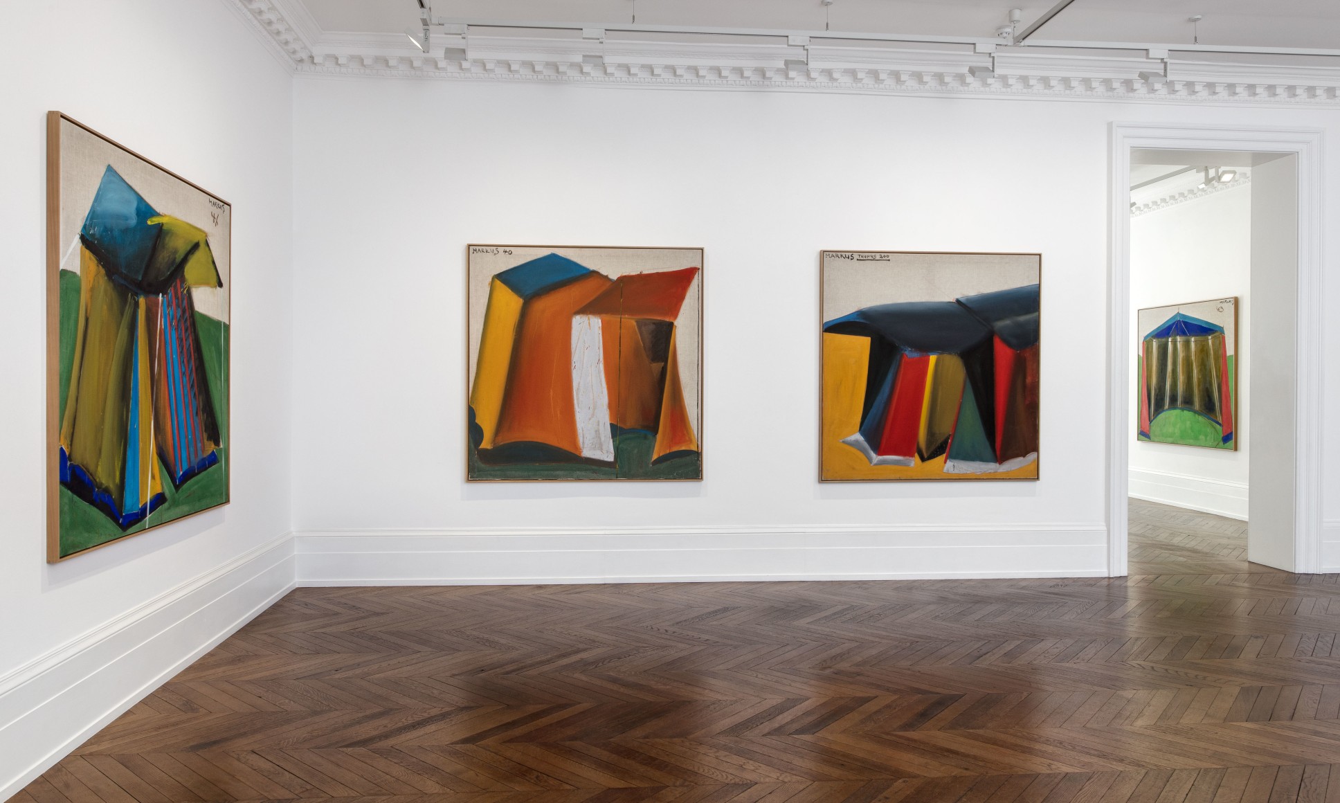 MARKUS L&Uuml;PERTZ, Tent Paintings, 1965, London, 2018, Installation Image 6