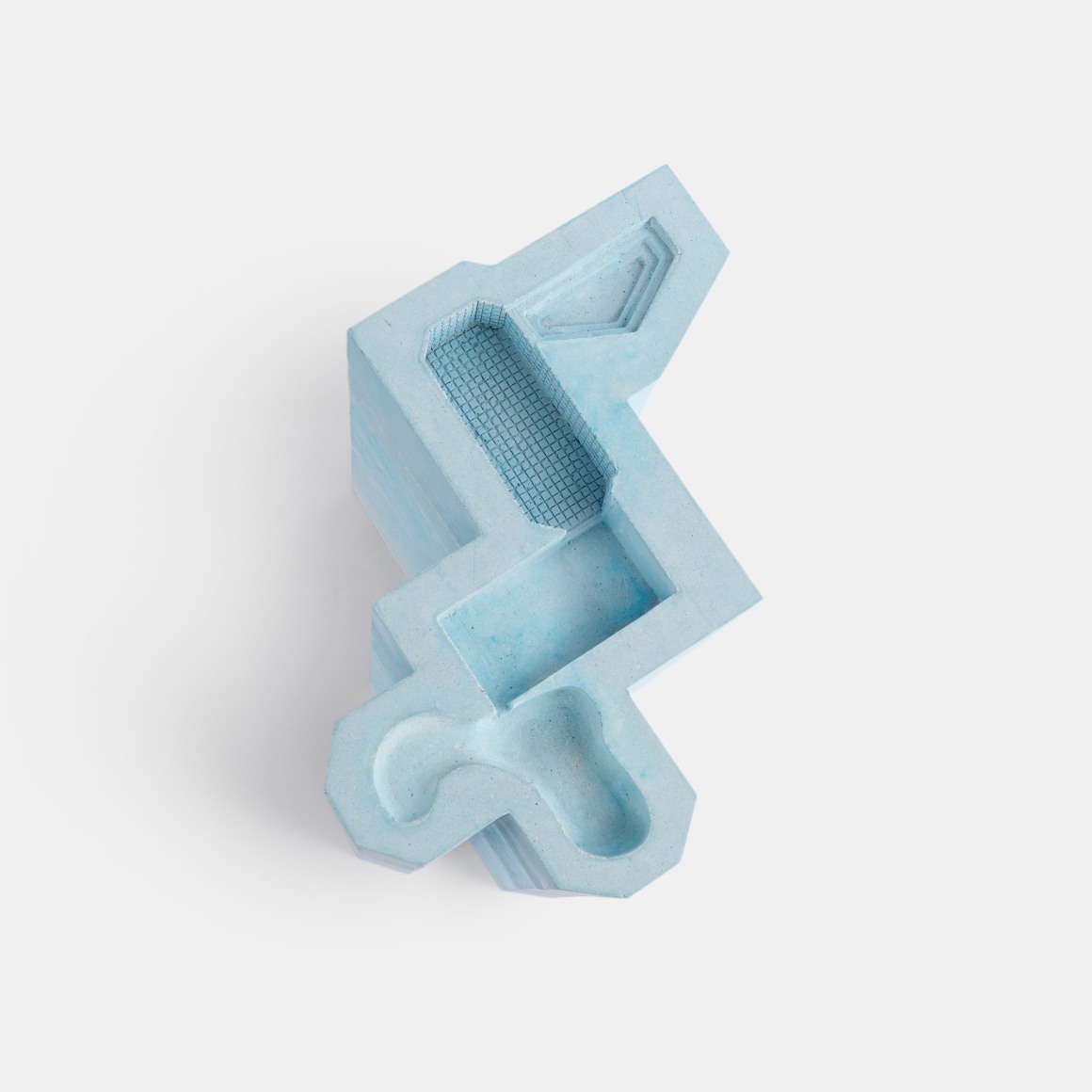 Nazgol Ansarinia, Connected Pools, 2020, Blue plaster, 28.2 x 29.3 x 28.2 cm, Unique in a series of 2 + AP