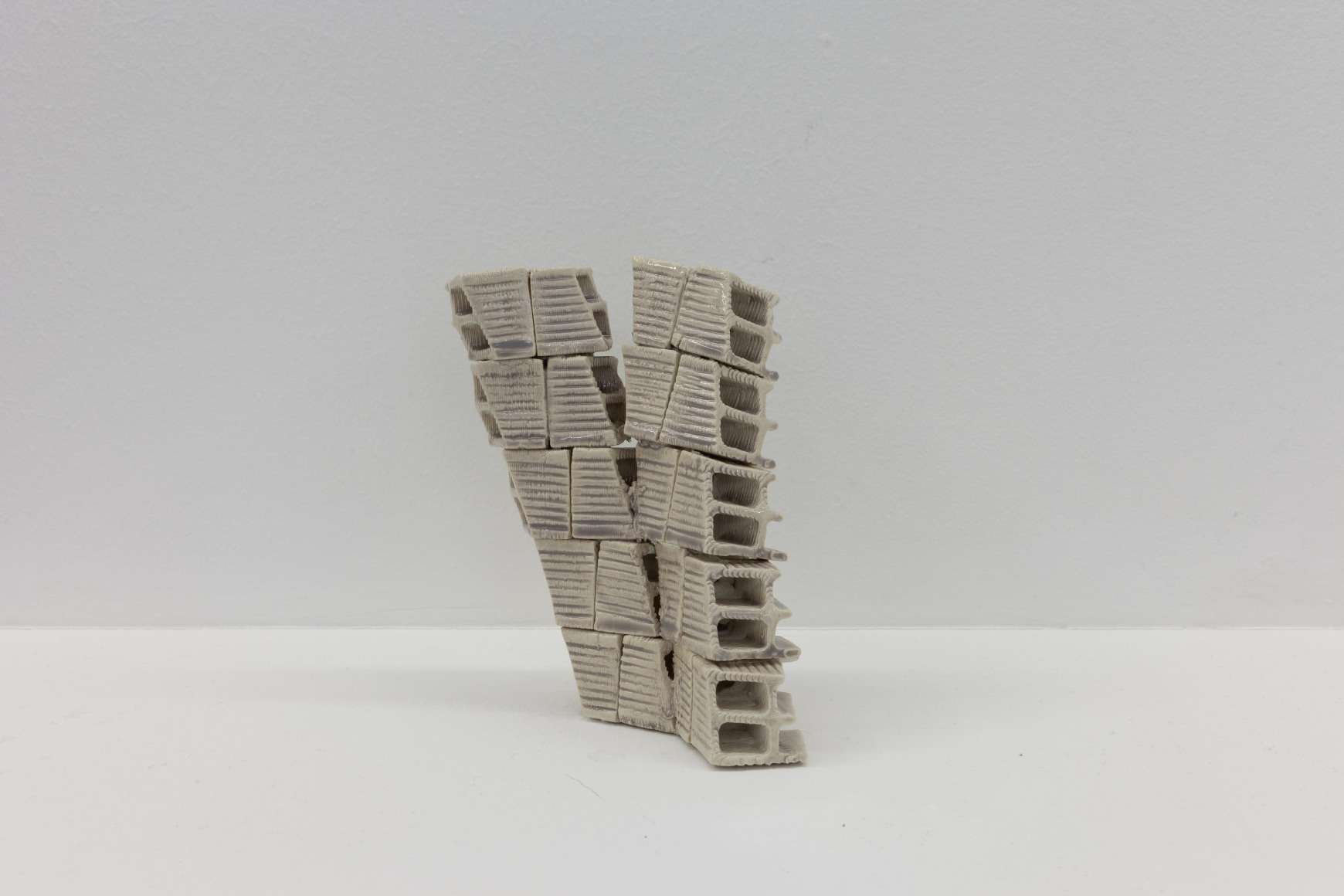 Nazgol Ansarinia,&nbsp;Attempts at building a wall,&nbsp;2019, Glazed ceramic