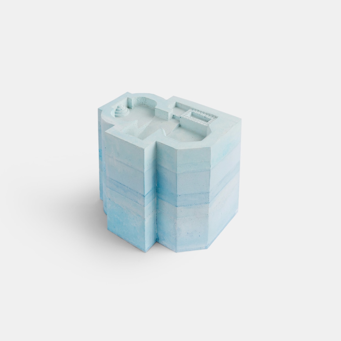 Nazgol Ansarinia, Connected Pools, 2020, Blue plaster, 22 x 19.1 x 25 cm, Unique in a series of 2 + AP