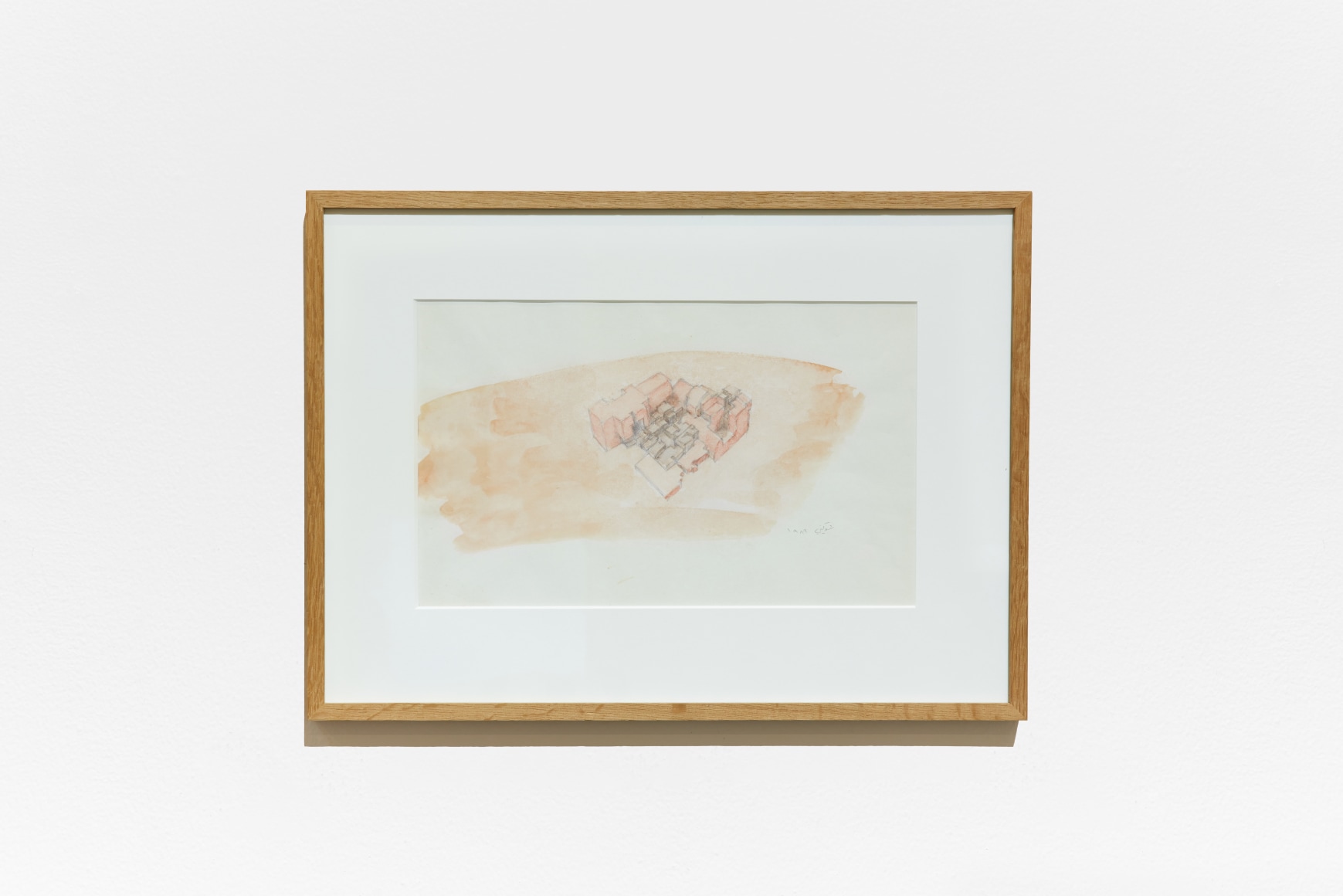 Chaouki Choukini, Citadelle 2, 1989, Pencil and watercolor on paper, 24 x 38.50 cm