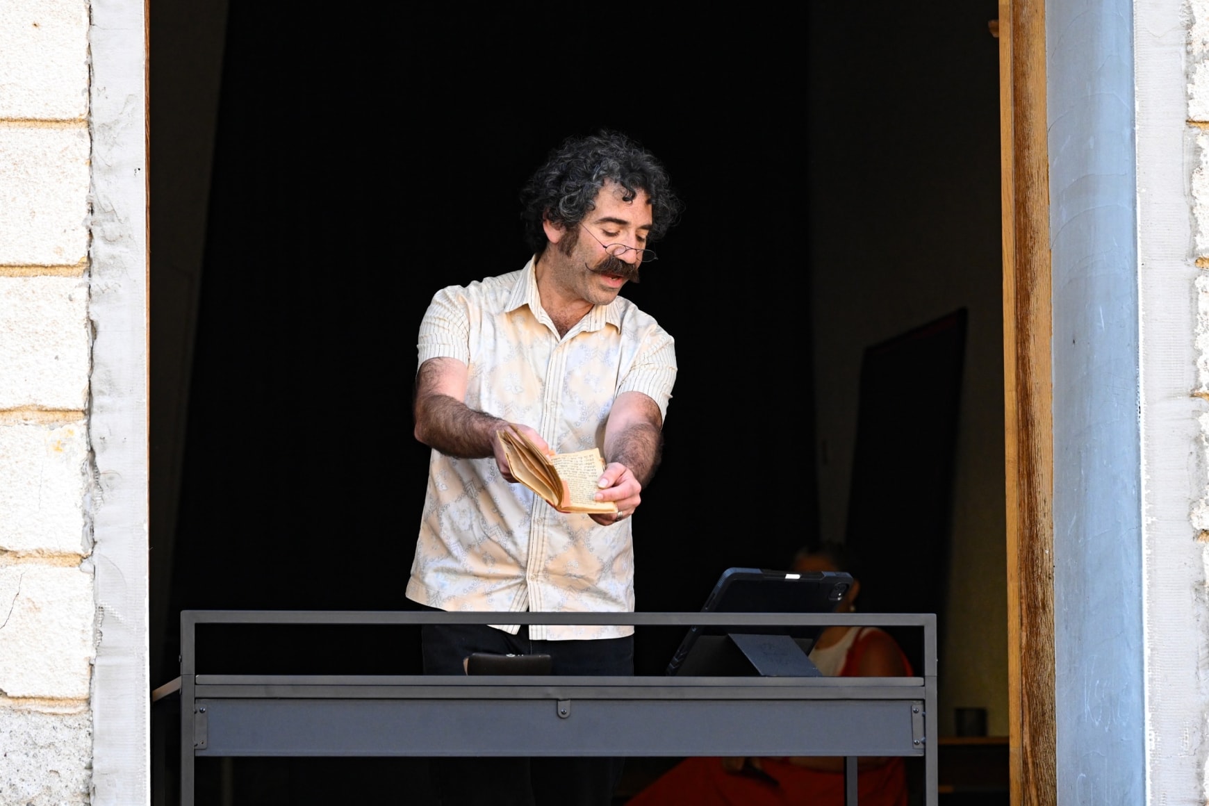 Michael Rakowitz,&nbsp;Alef Lamed Lamed Hei: G-D In Arabic-In-Hebrew Letters From An Arab-Jewish Haggadah, Baghdad, Iraq, 2023, Performance for Autostrada Biennale, Kosovo, 2023