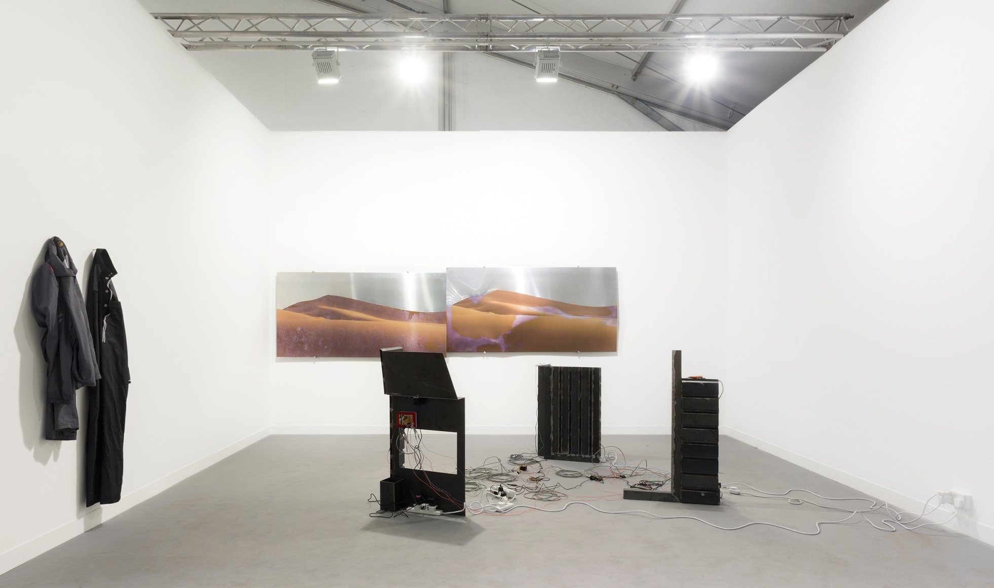 Shadi Habib Allah, A Defective Wave Shields Disparate Topographies, Installation view of Green Art Gallery, Dubai&nbsp;at Frieze London, 2016