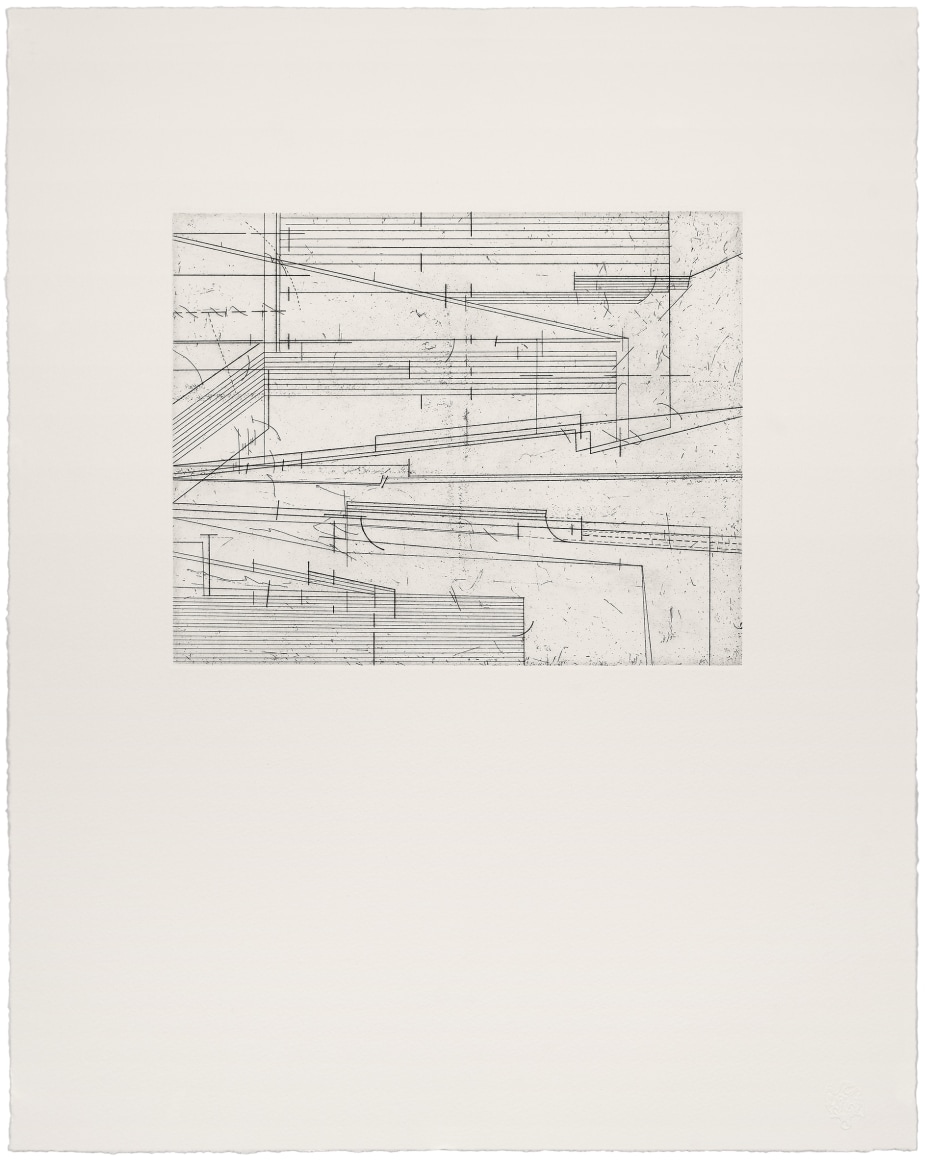 Seher Shah, Ruined Score, 2020, Etchings on Velin Arches 300 gsm paper, 50 x 40 cm