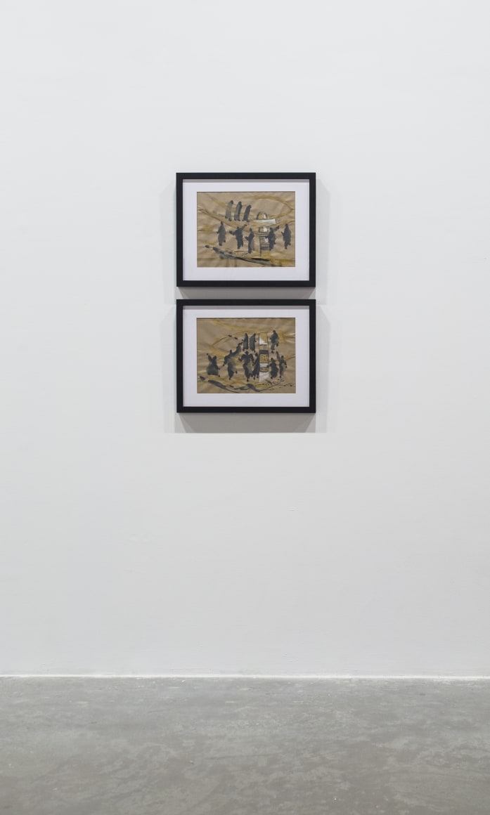 Works on paper: Hikayat, Installation view at Green Art Gallery, 2014