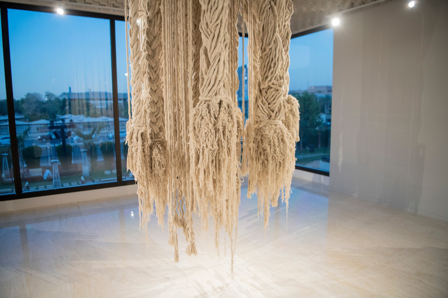 Afra Al Dhaheri, End of A School Braid (detail), 2021