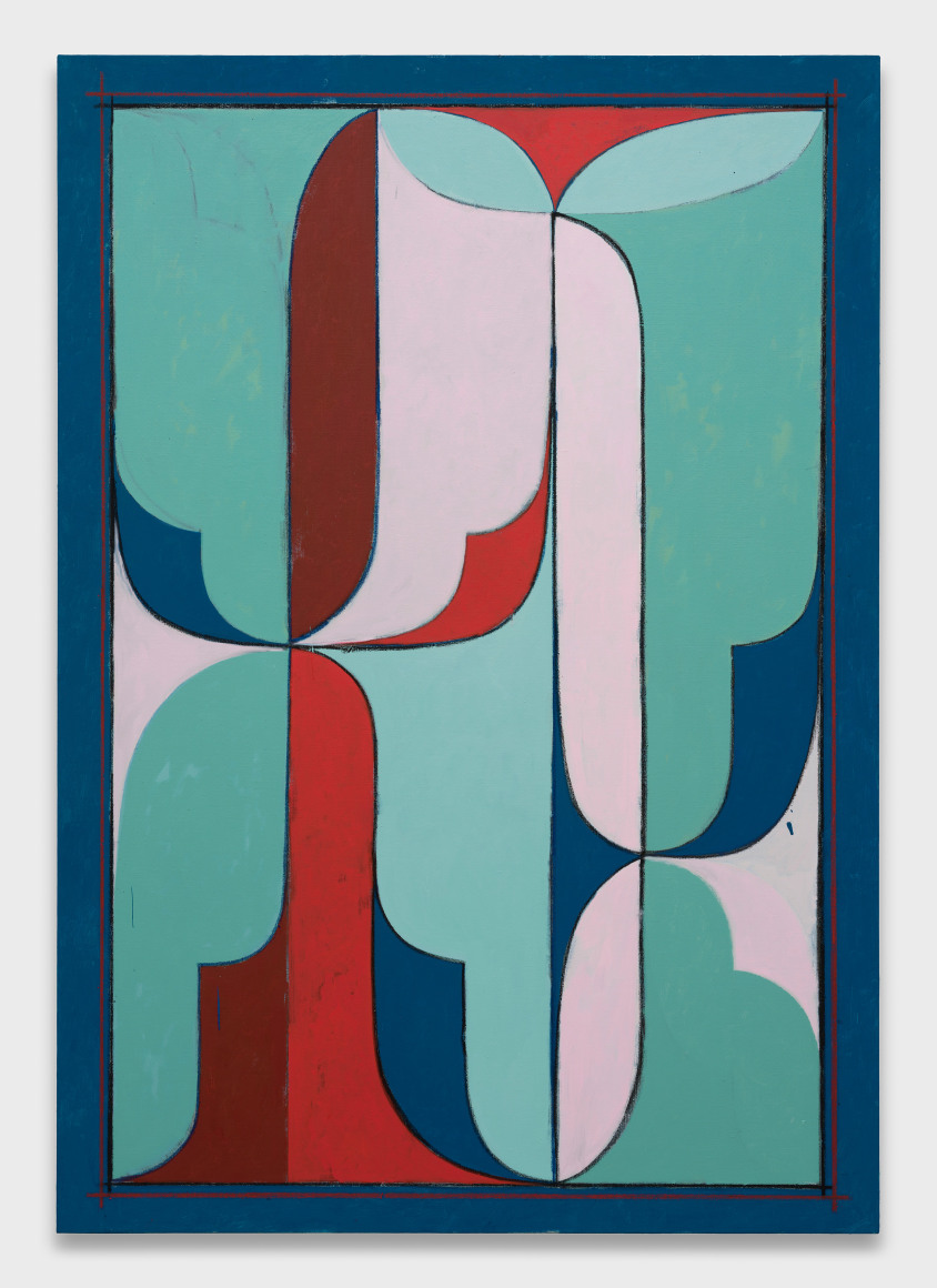 Kamrooz Aram, Arabesque Composition for Southern Light I, 2025, Oil, oil crayon and pencil on linen, 167.6 x 116.8 cm