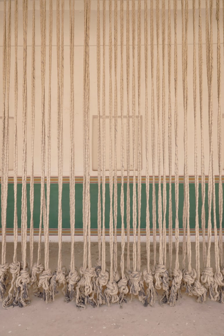 Afra Al Dhaheri, A line for the eye to wander part 1, 2025, Mixed media site-specific installations