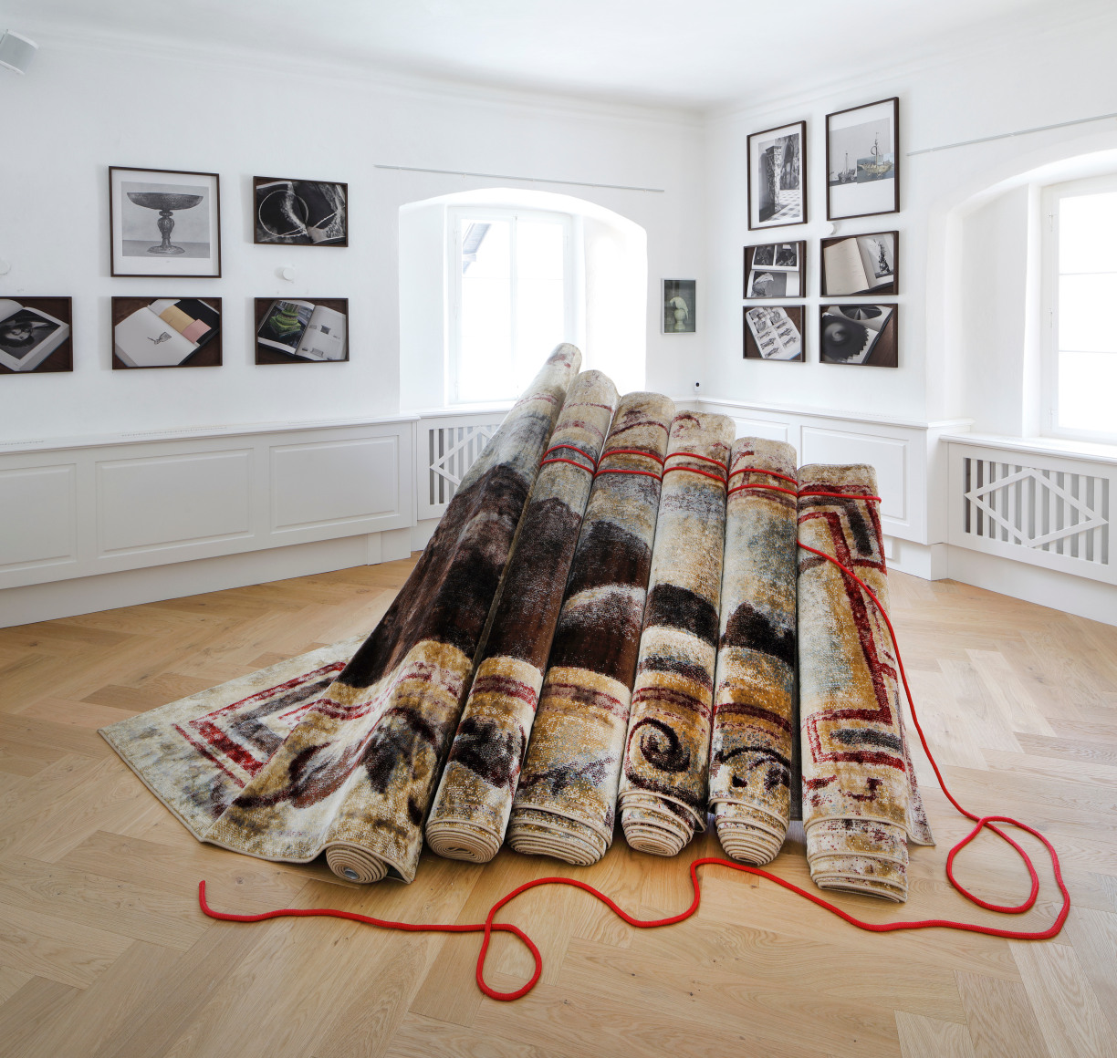 Hera B&uuml;y&uuml;ktaşcıyan,&nbsp;Destroy your house, build up a boat, save life, 2015, Installation view at The Life of Things,&nbsp;Lentos&nbsp;Kunstmuseum Linz