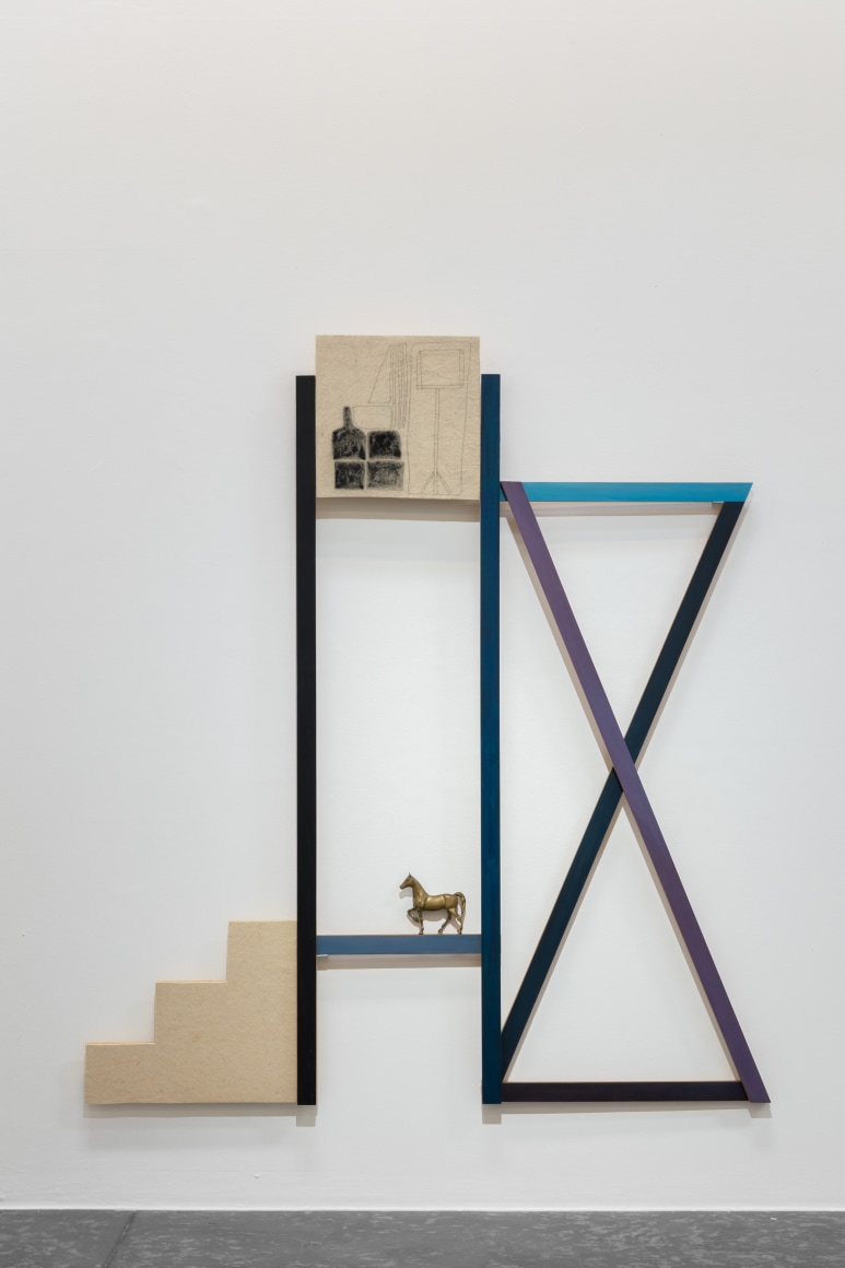 Ana Mazzei, Mind Maps IV, 2021, Wood, felt and bronze, 213 x 191 x 3.5 cm