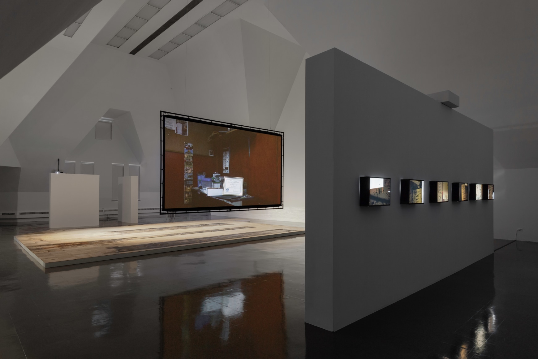 Shadi Habib Allah,&nbsp;Put to Rights, Installation view at at The Renaissance Society, Chicago, 2018