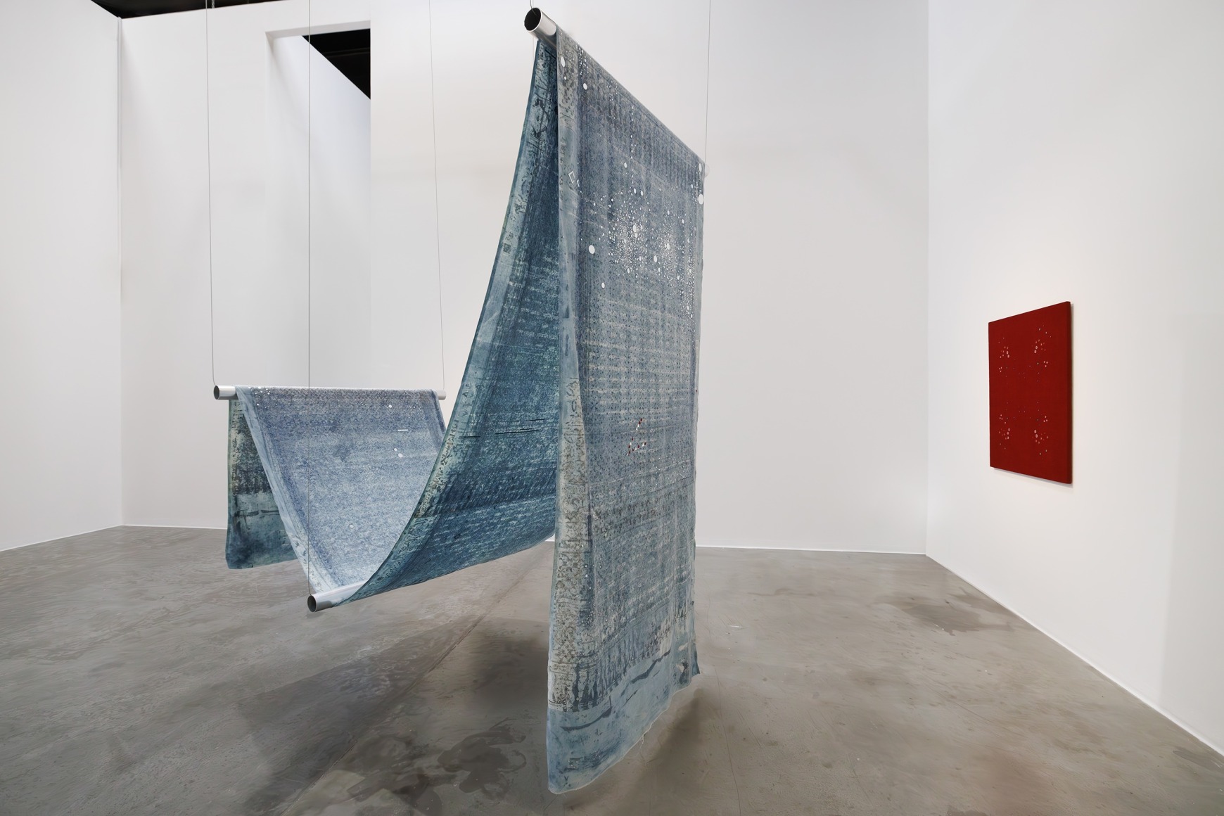 Reverberations: Textile as Echo, curated by Murtaza Vali, Installation view at Green Art Gallery, Dubai, 2024