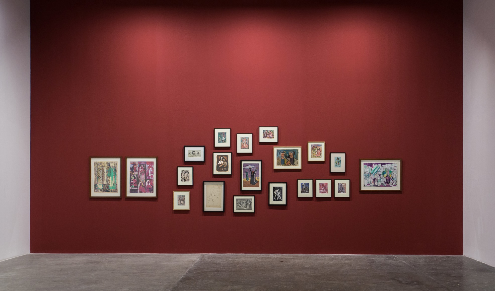 Works on paper: Hikayat, Installation view at Green Art Gallery, 2014