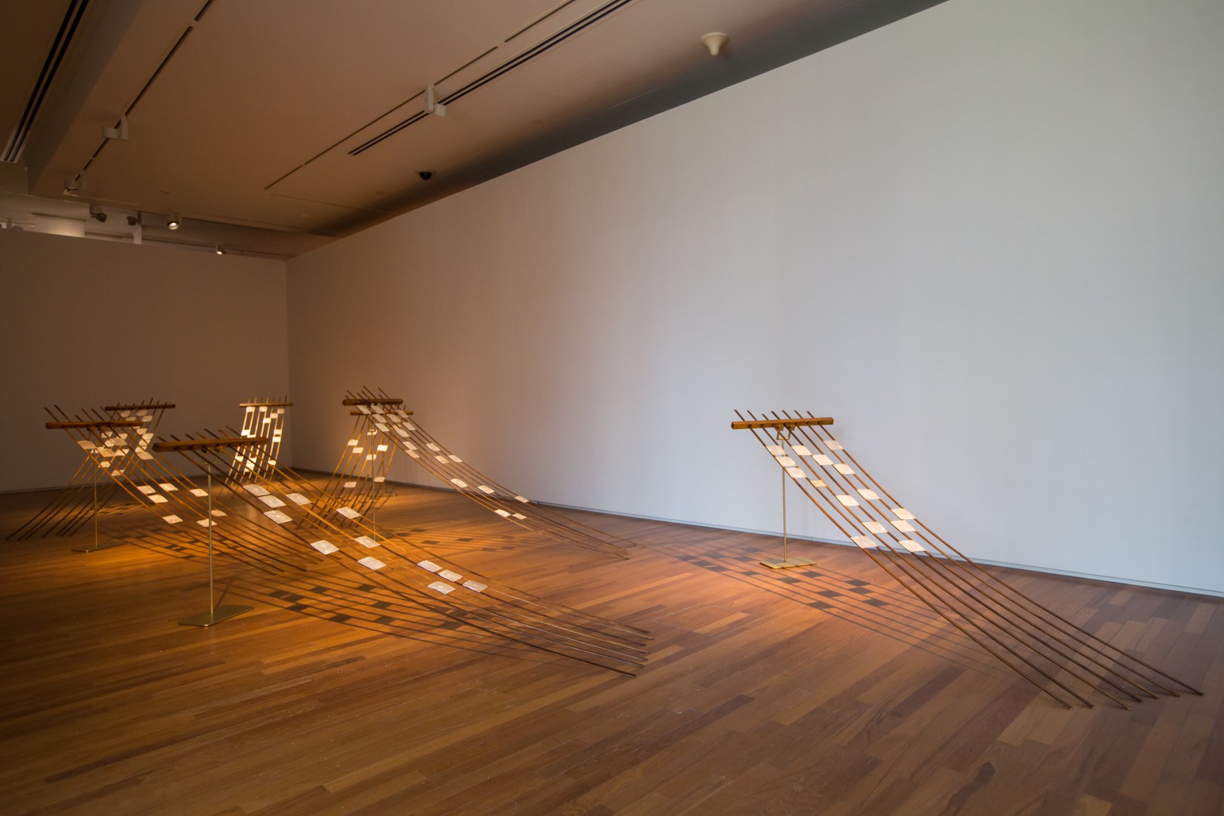 Hera B&uuml;y&uuml;ktaş&ccedil;ıyan,&nbsp;Seldom Seen, Soon Forgotten, 2018-2019, Site-Specific installation, Capiz shells, wood and metal, Dimensions variable