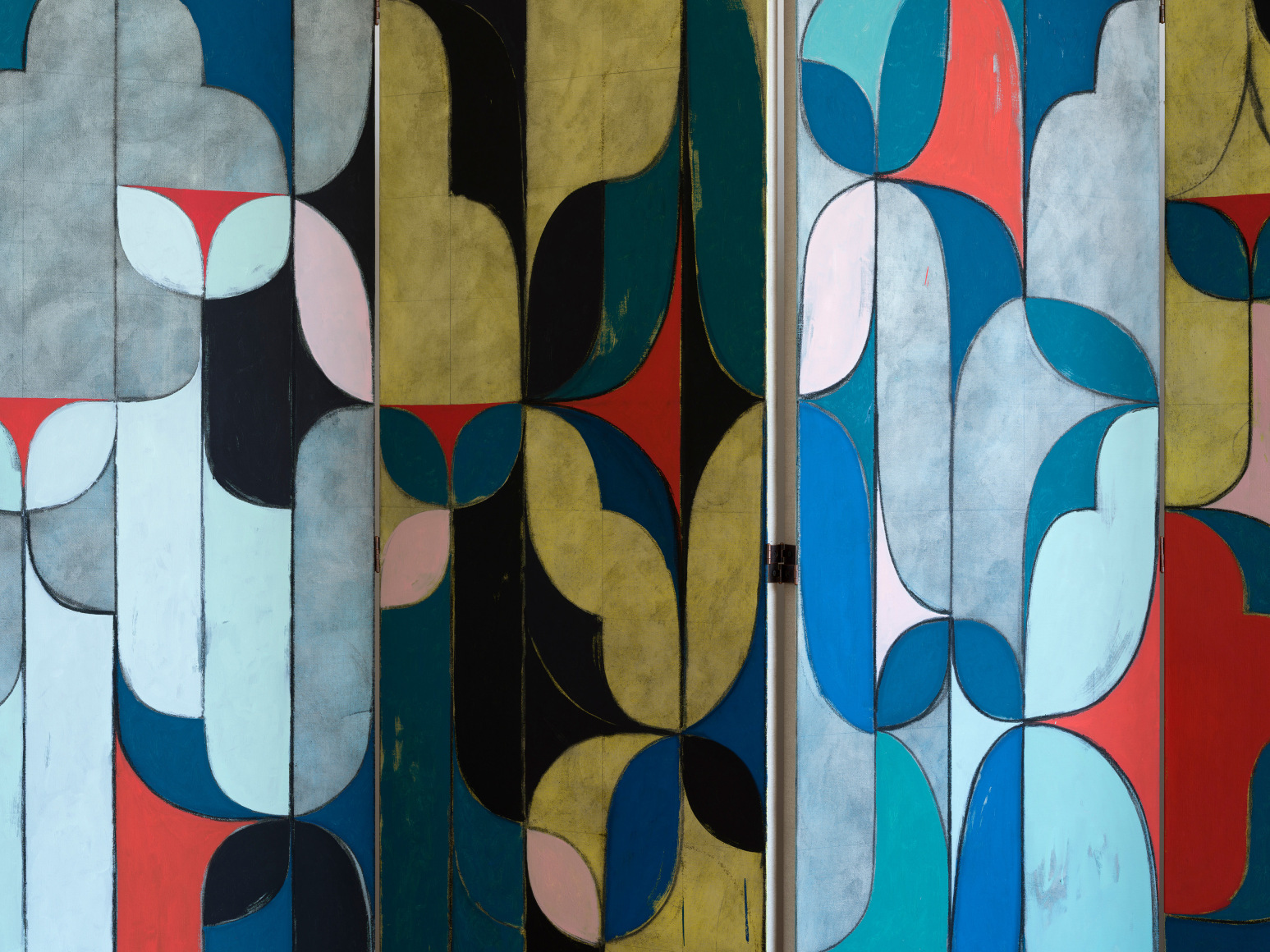 Kamrooz Aram, Untitled (Paravent) (detail), 2024