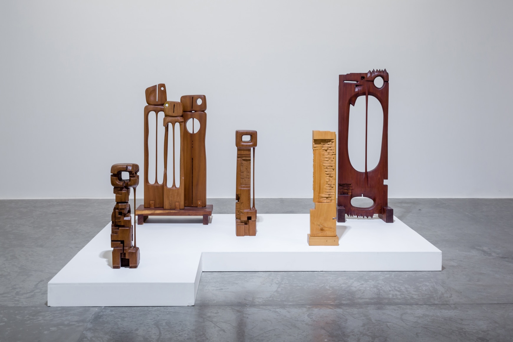 Chaouki Choukini, Poetry in Wood, 2016, Installation view at Green Art Gallery, Dubai, 2016