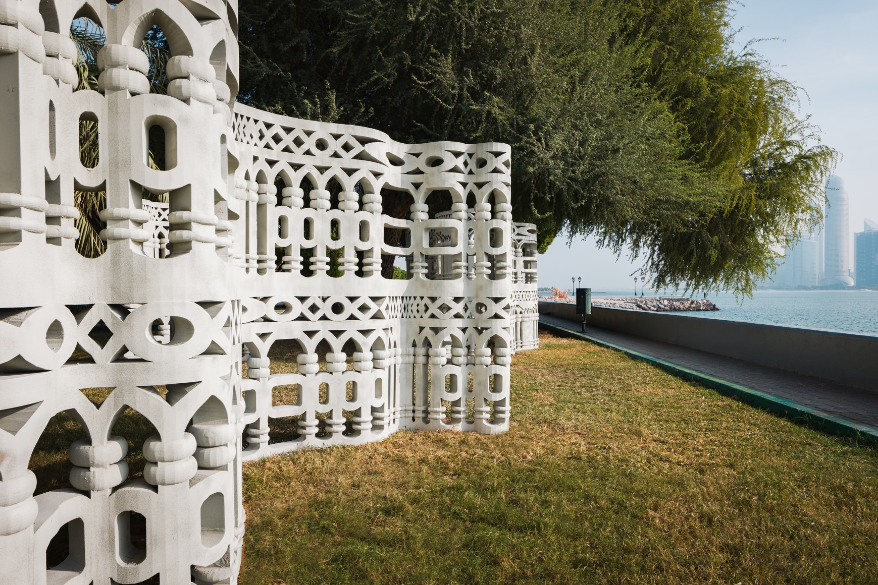 Asma Belhamar, Chasing the Dance of Alfay, 2023, Installation view Public Art Abu Dhabi, Abu Dhabi, UAE