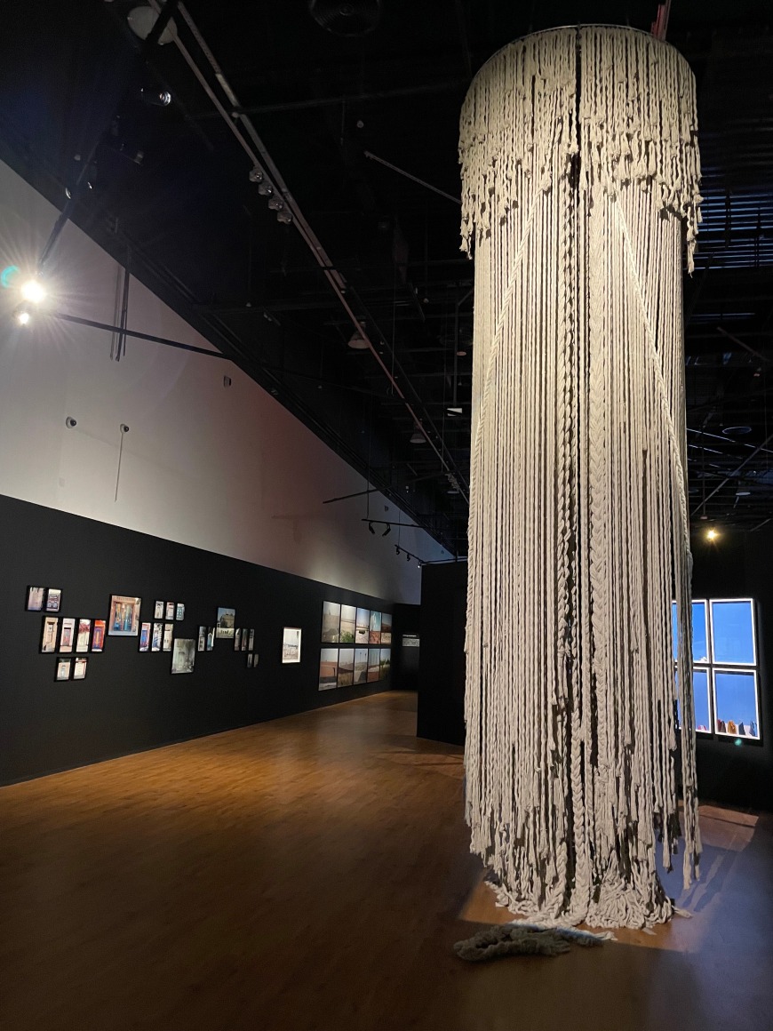 Afra Al Dhaheri, Jadael&nbsp;(Braids), 2021, Cotton rope on steel ring, 600 x 600 cm
