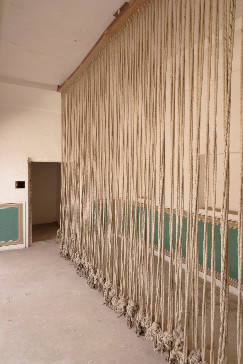 Afra Al Dhaheri, A line for the eye to wander part 1, 2025, Mixed media site-specific installations