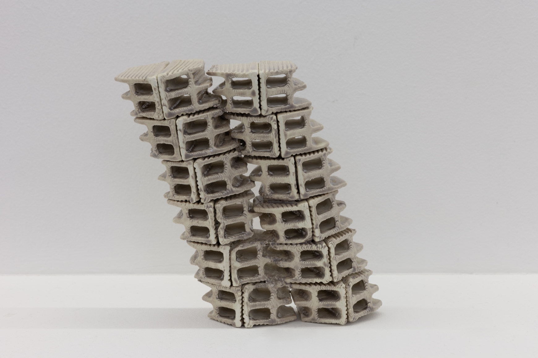 Nazgol Ansarinia,&nbsp;Attempts at building a wall,&nbsp;2019, Glazed ceramic
