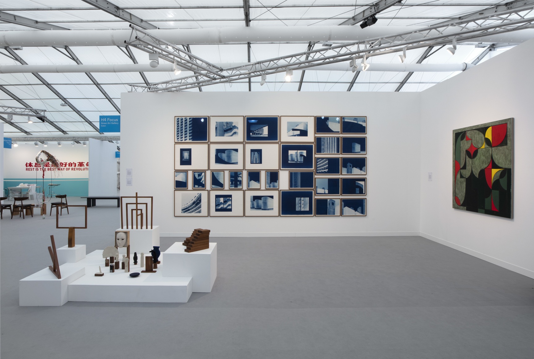 Installation view of Green Art Gallery, Dubai at Frieze London, 2019