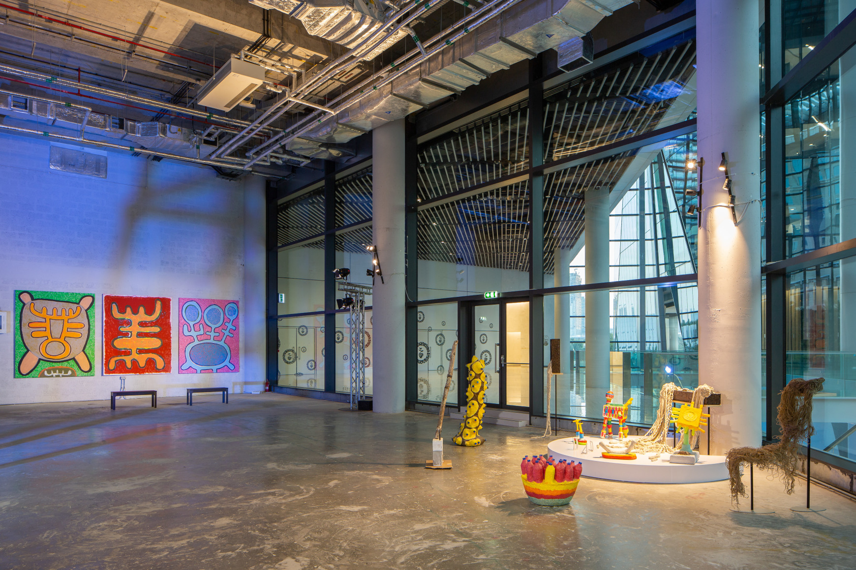 Hair Mapping Body; Body Mapping Land, Installation view at ICD Brookfield Place, Dubai, UAE, 2021