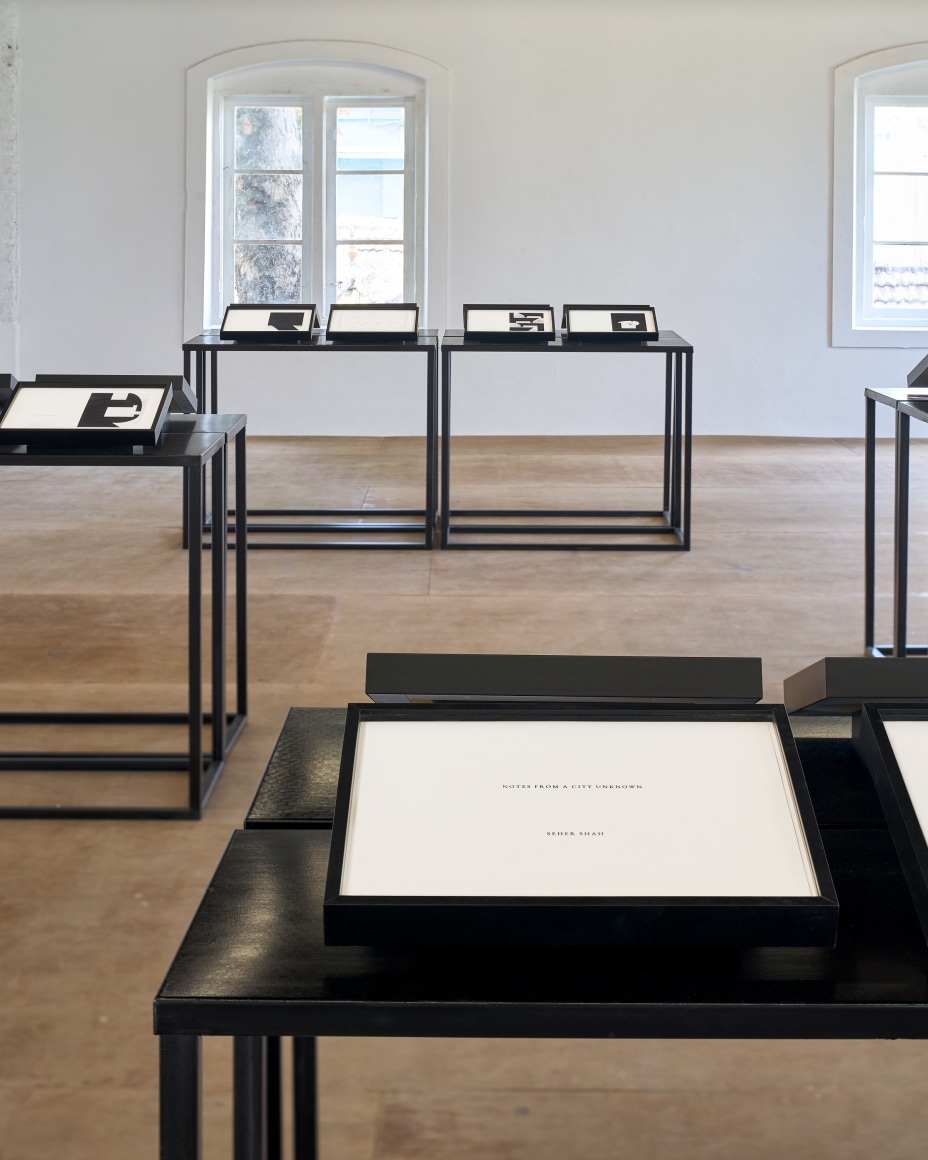 Seher Shah, Notes from a City Unknown, 2021, Installation view at Kochi-Muziris Biennale 2022